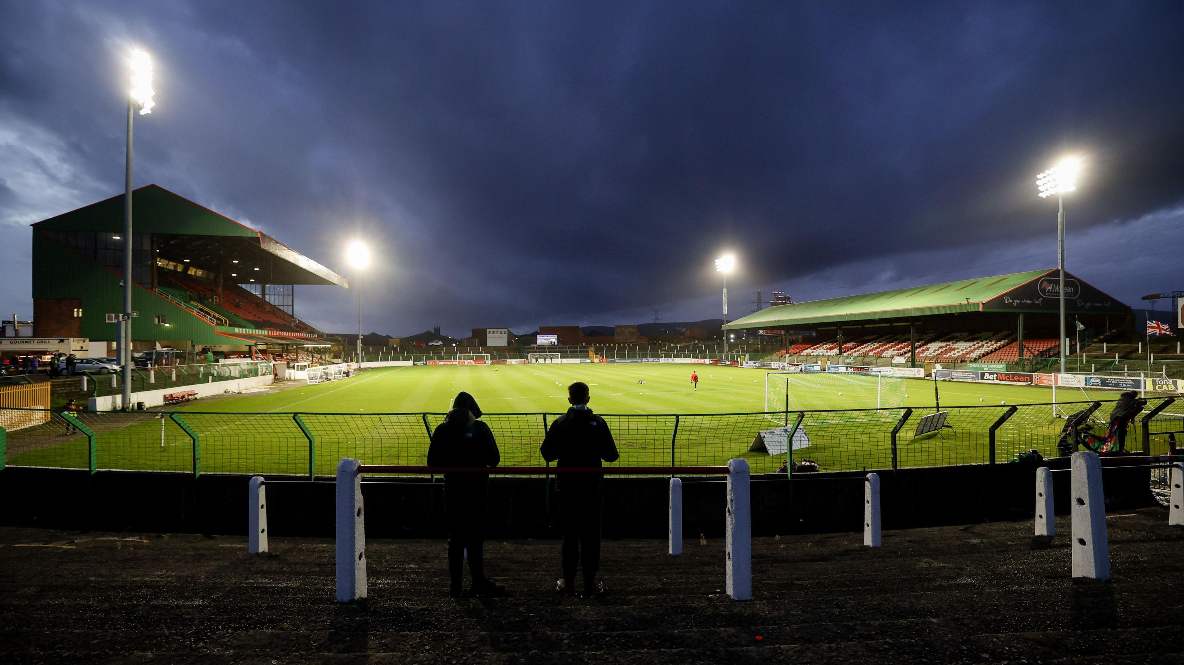 Glentoran's stadium the Oval