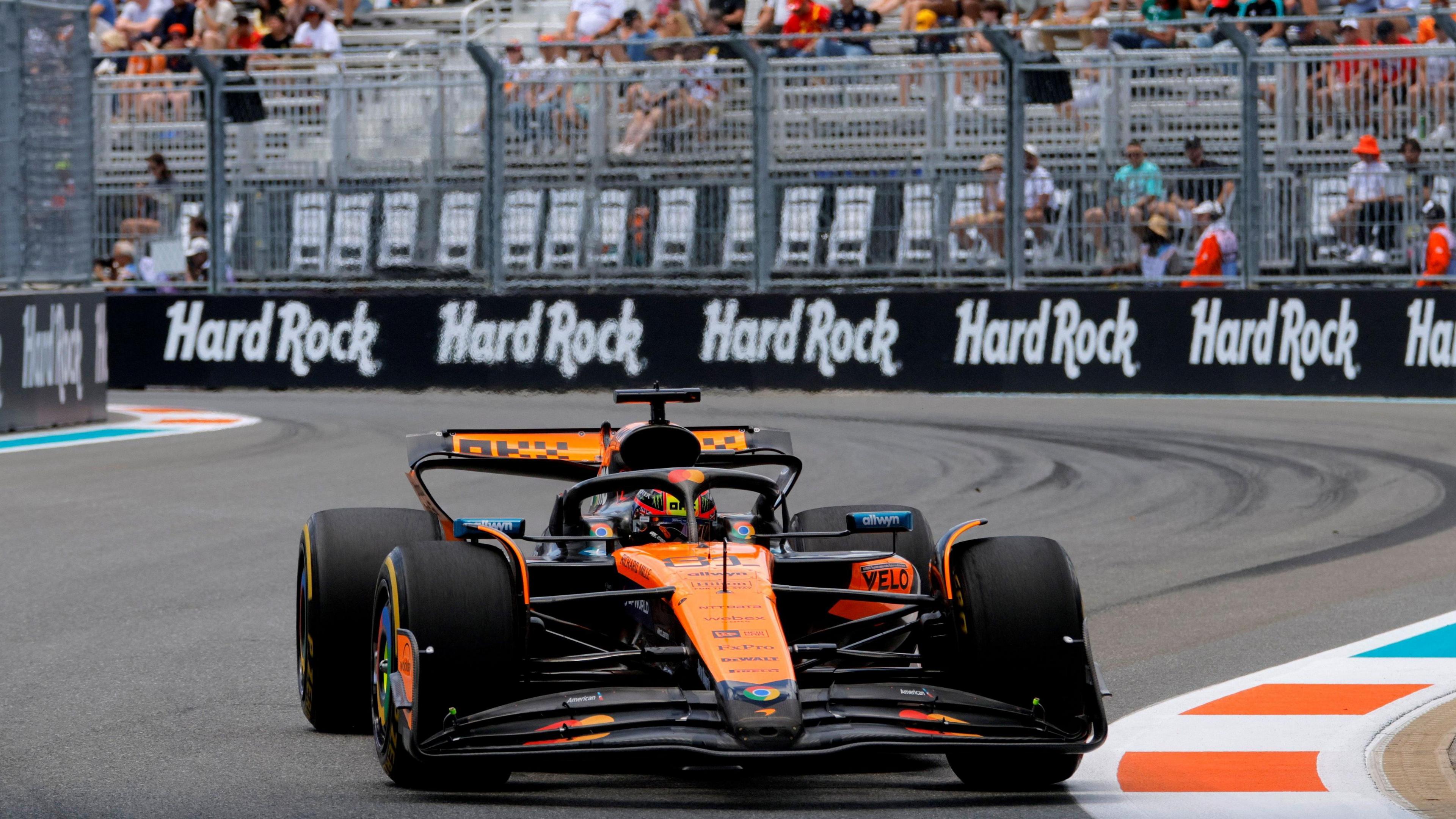 McLaren's Oscar Piastri during Miami Grand Prix practice