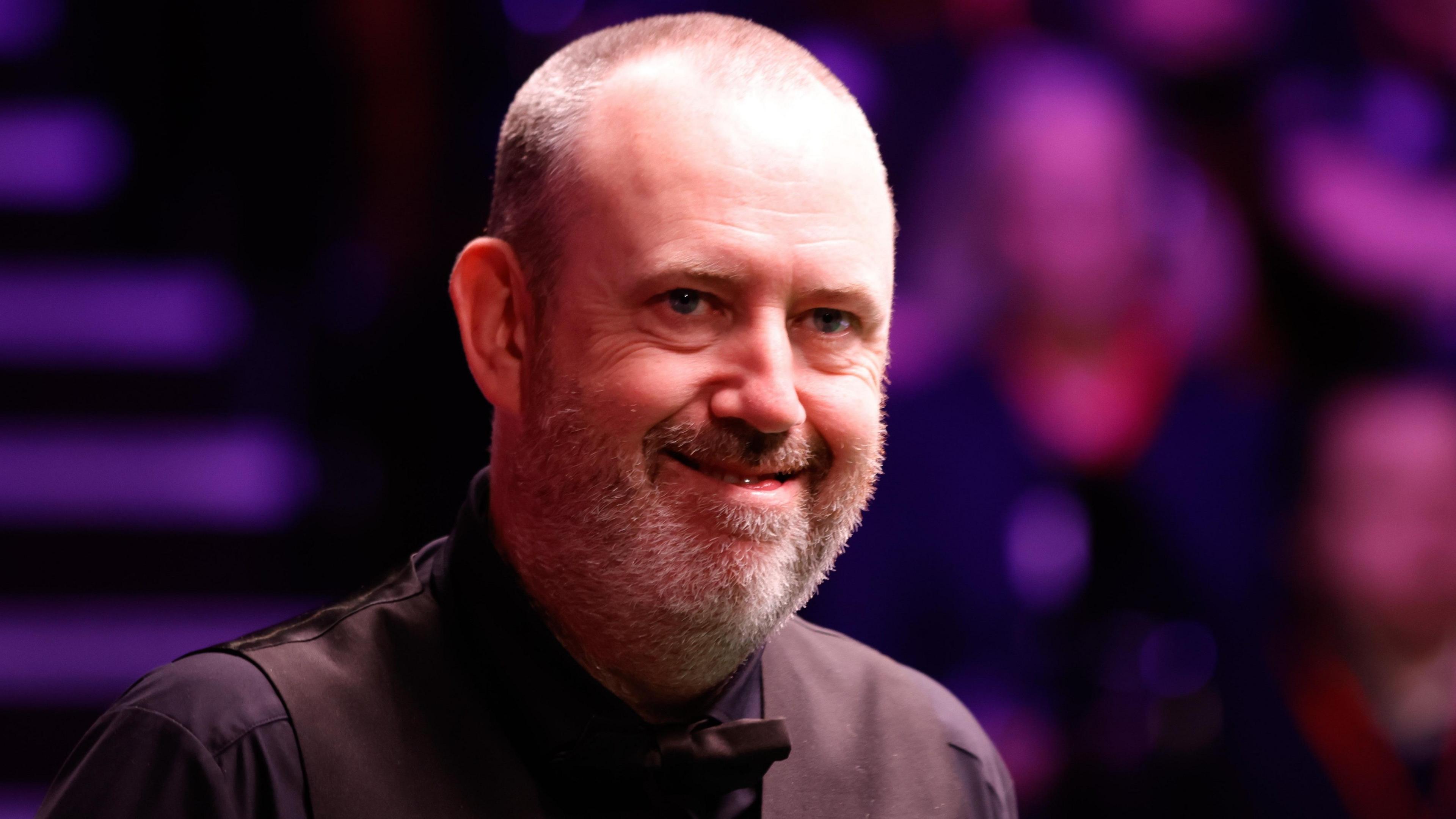 Mark Williams smiles to the crowd