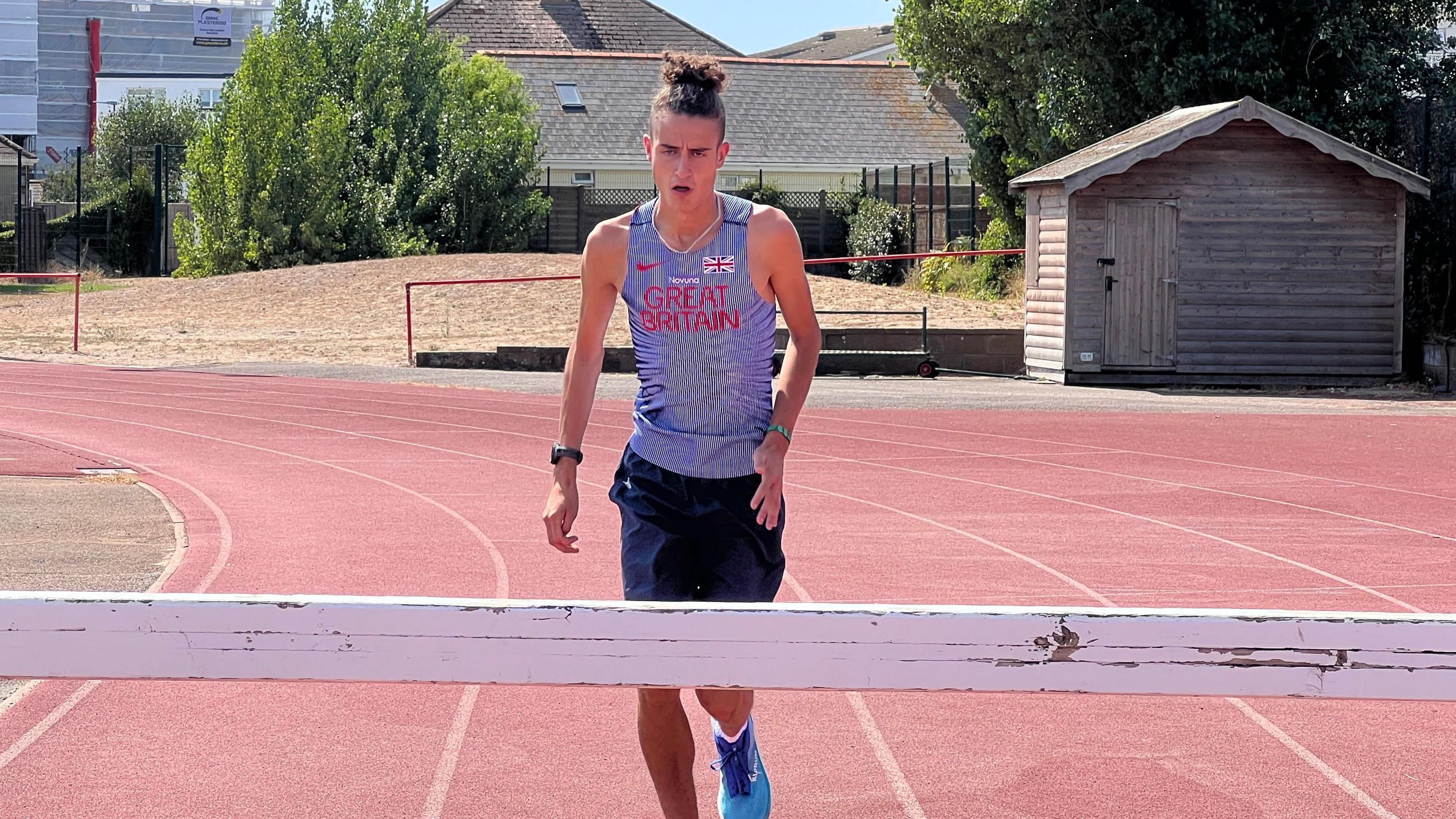 Bradley Andrews-Callec back in Jersey training on his home track the FB Fields