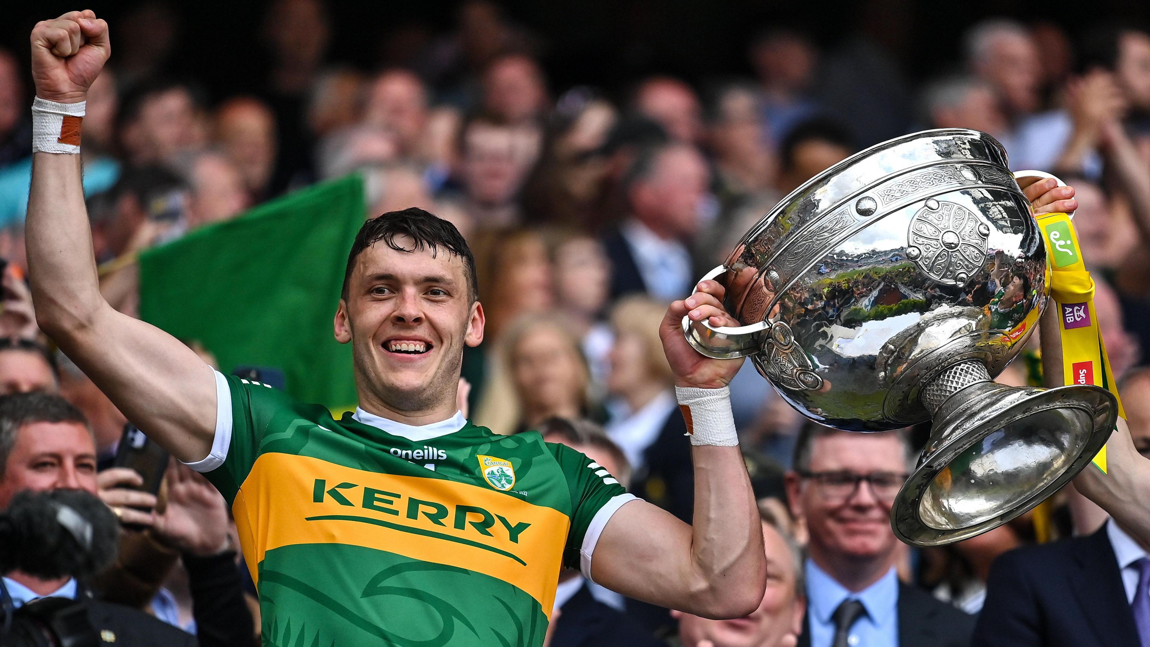 David Clifford with the Sam Maguire Cup in 2022