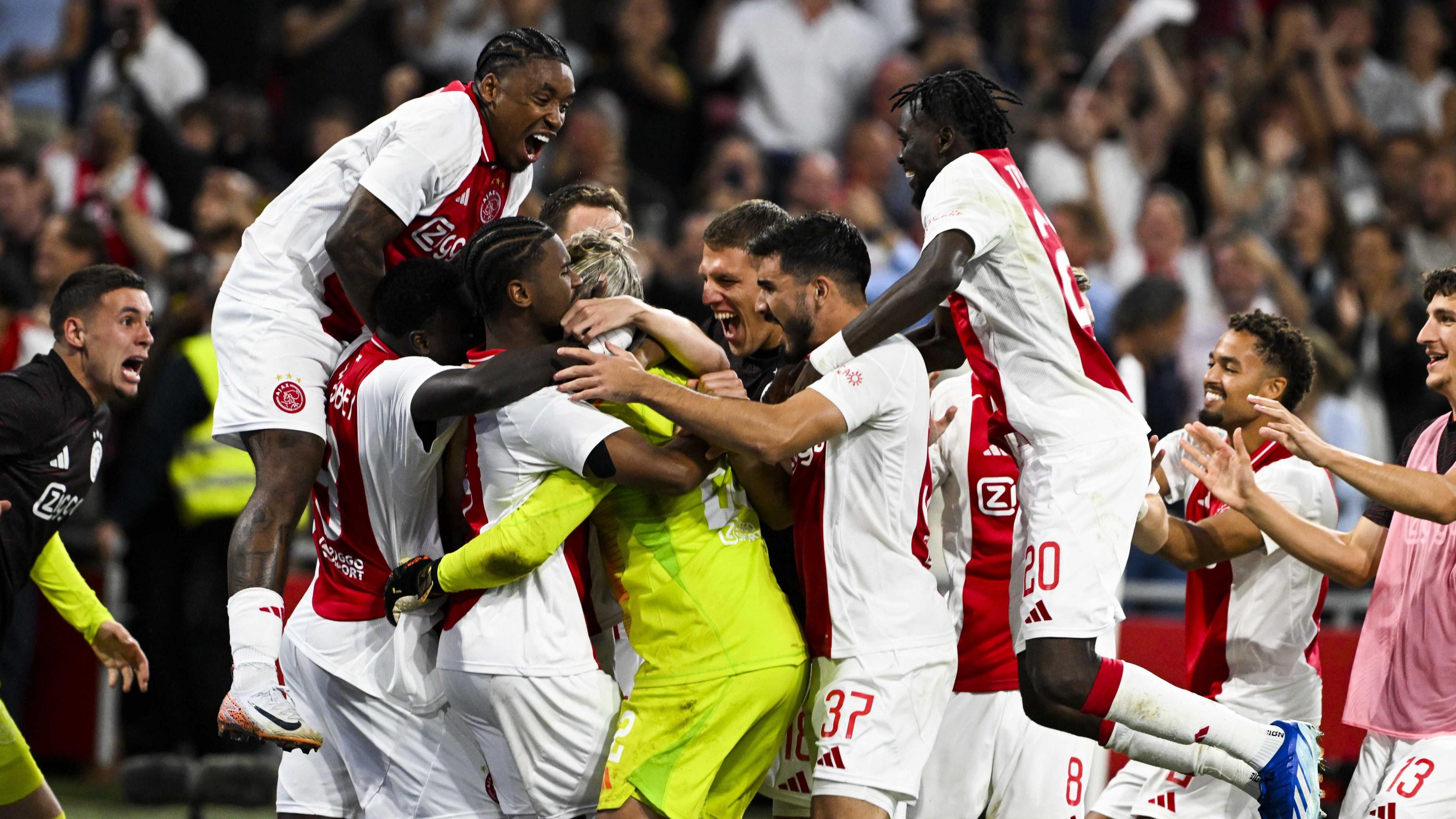 Ajax celebrate after penalties win