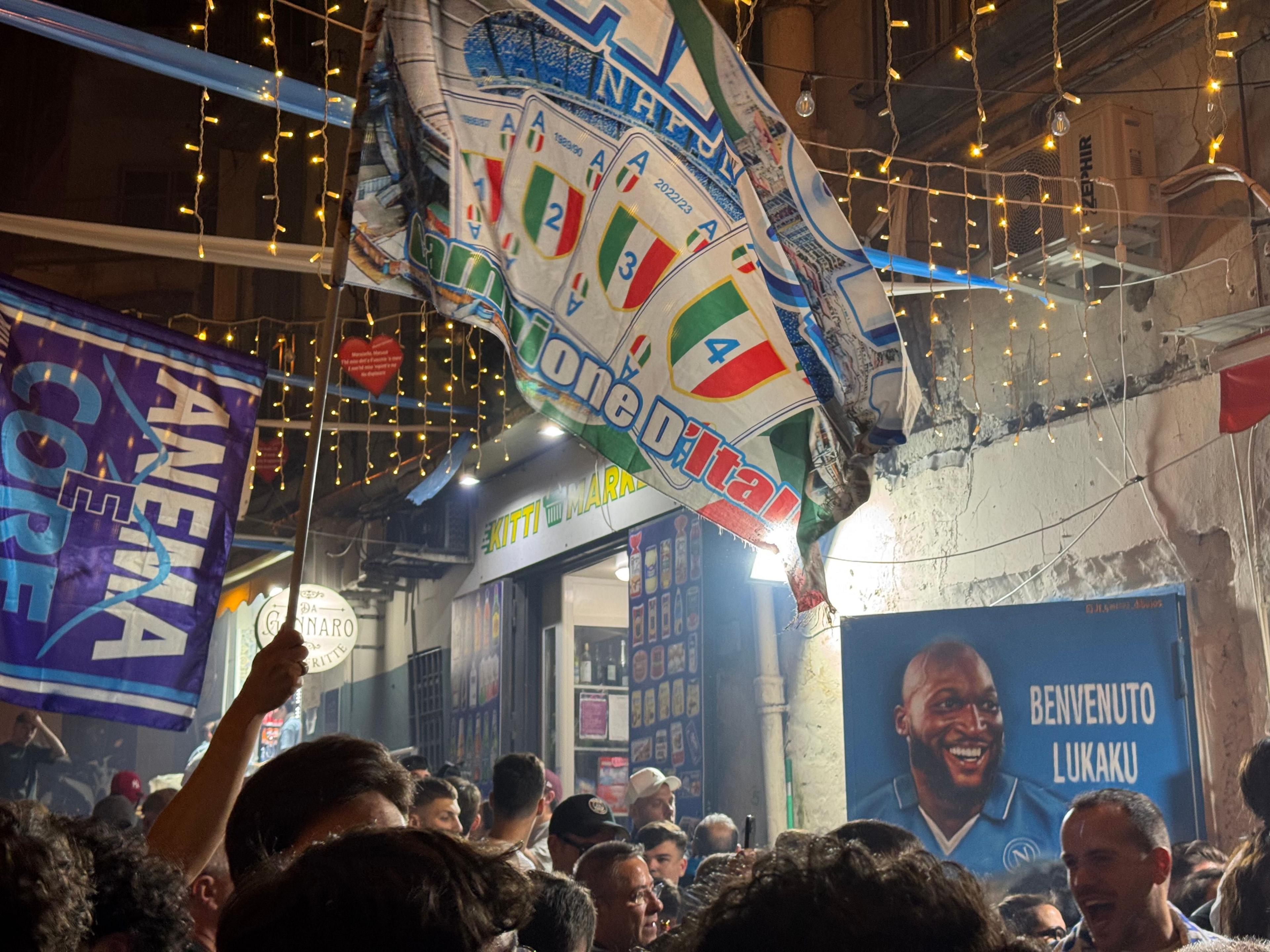 A street party in Naples