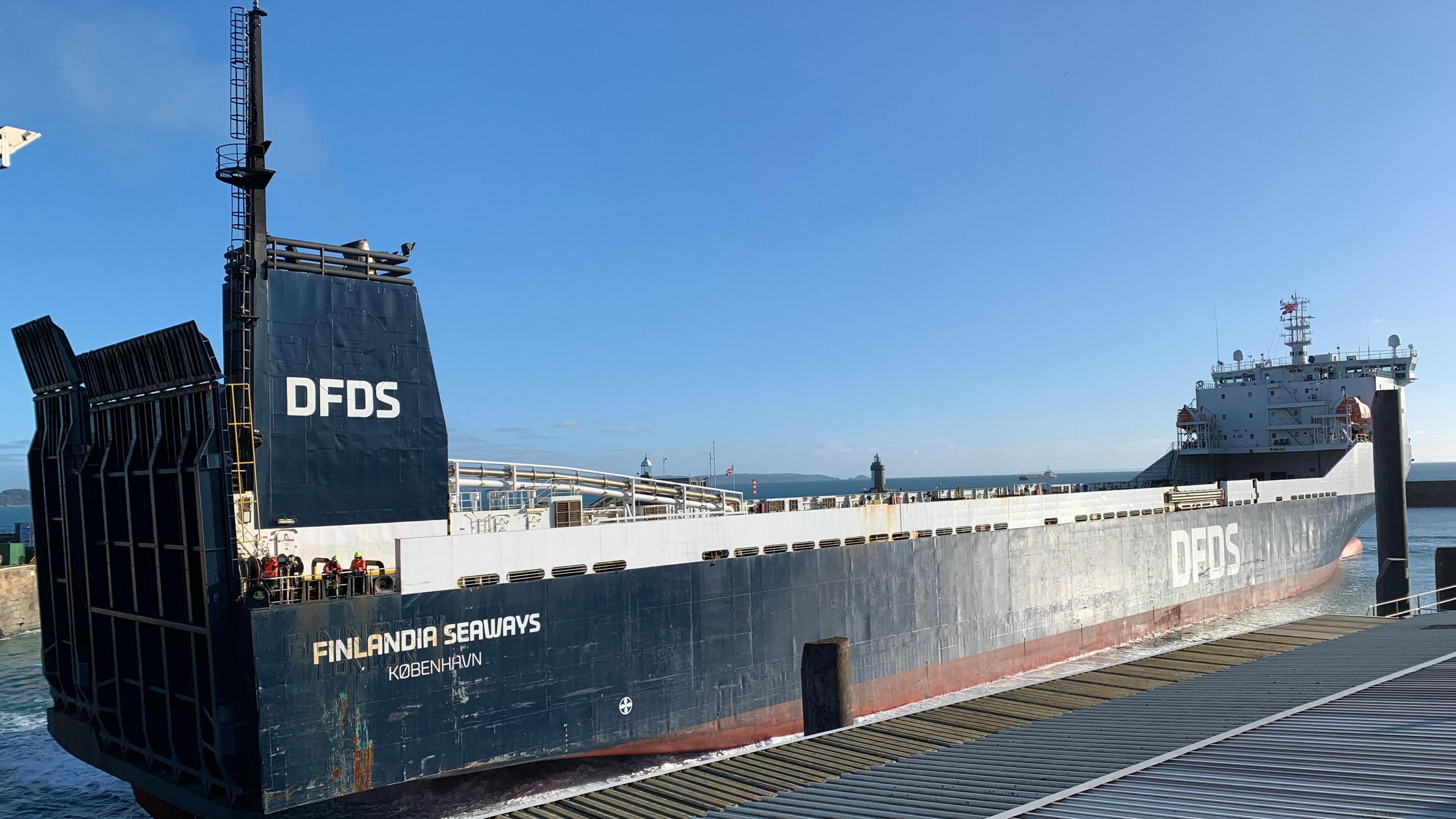 Finlandia Seaways in St Peter Port Harbour