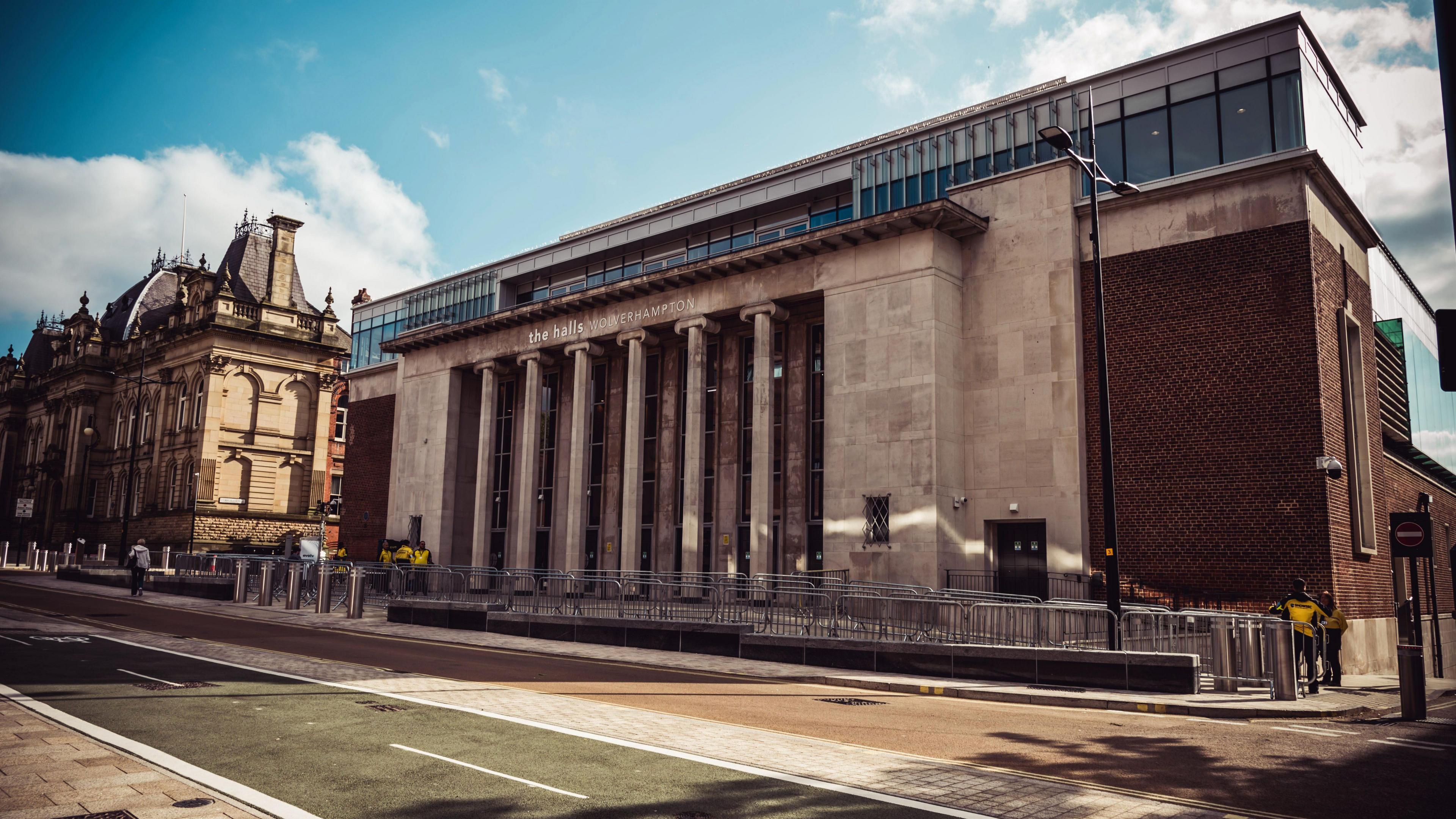 The exterior of University of Wolverhampton at the Halls