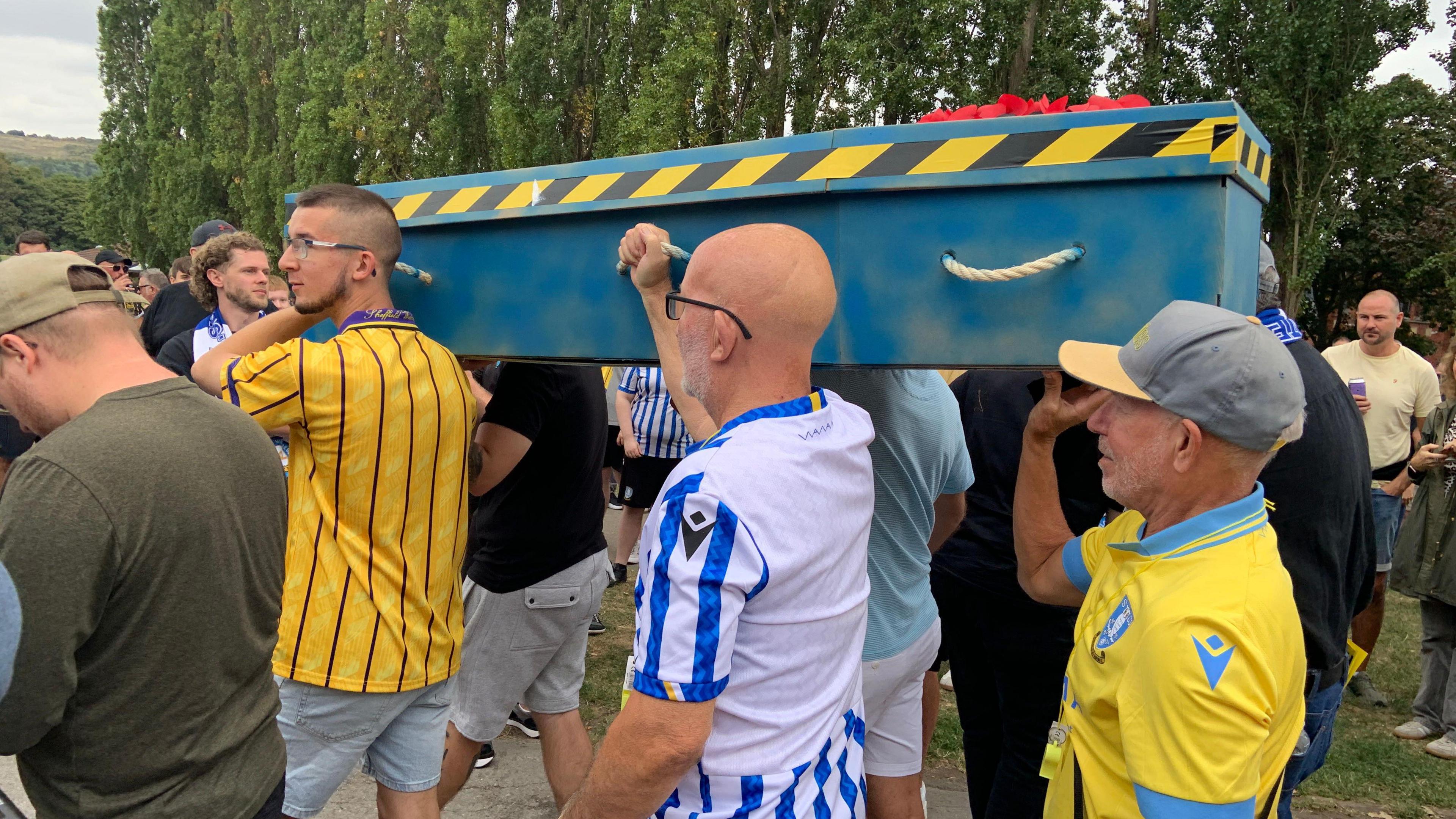Sheffield Wednesday fans carried a coffin to their game against Stoke