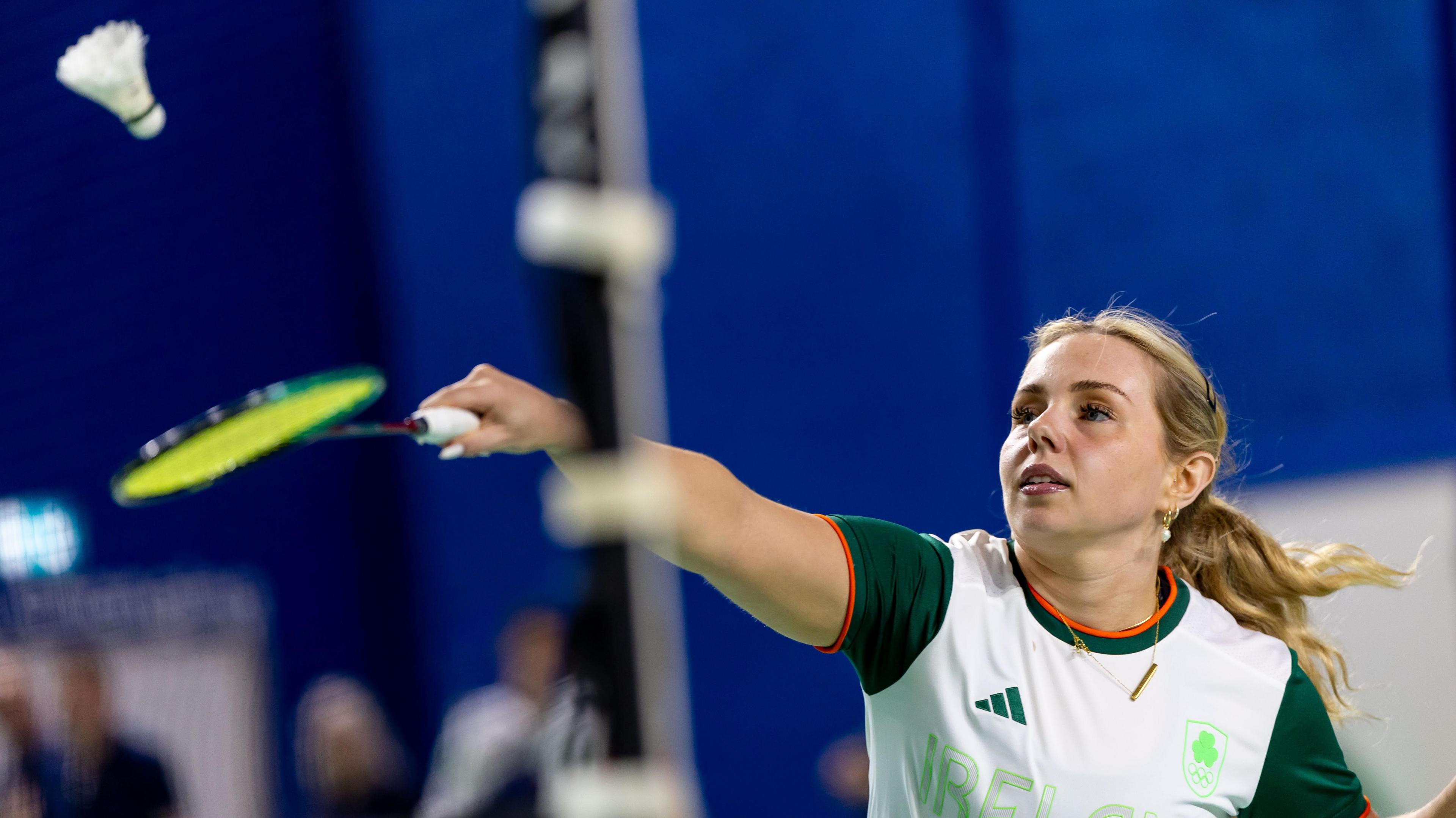 Badminton player Rachael Darragh in action