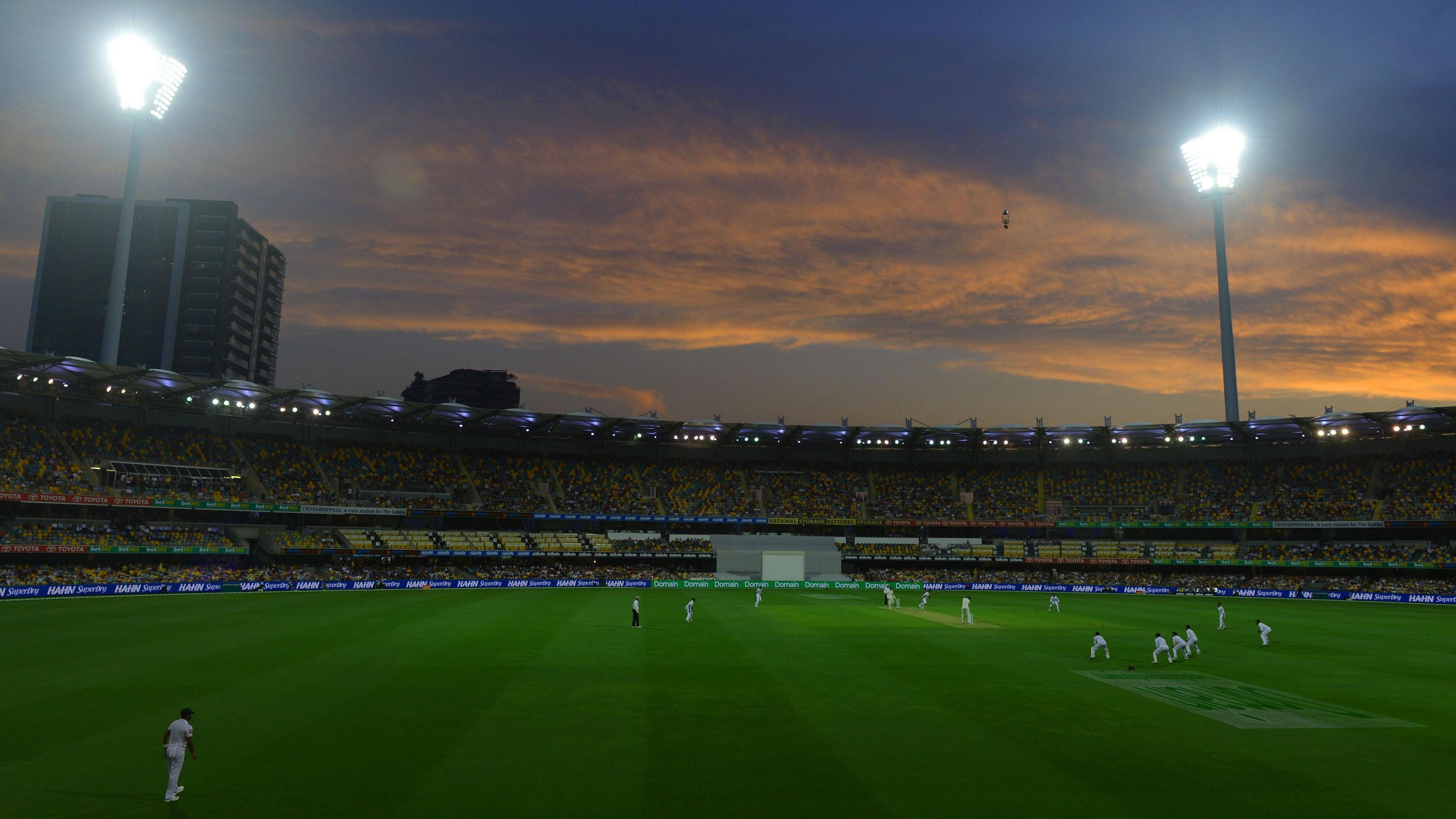 A general view of the Gabba during a day-night Test