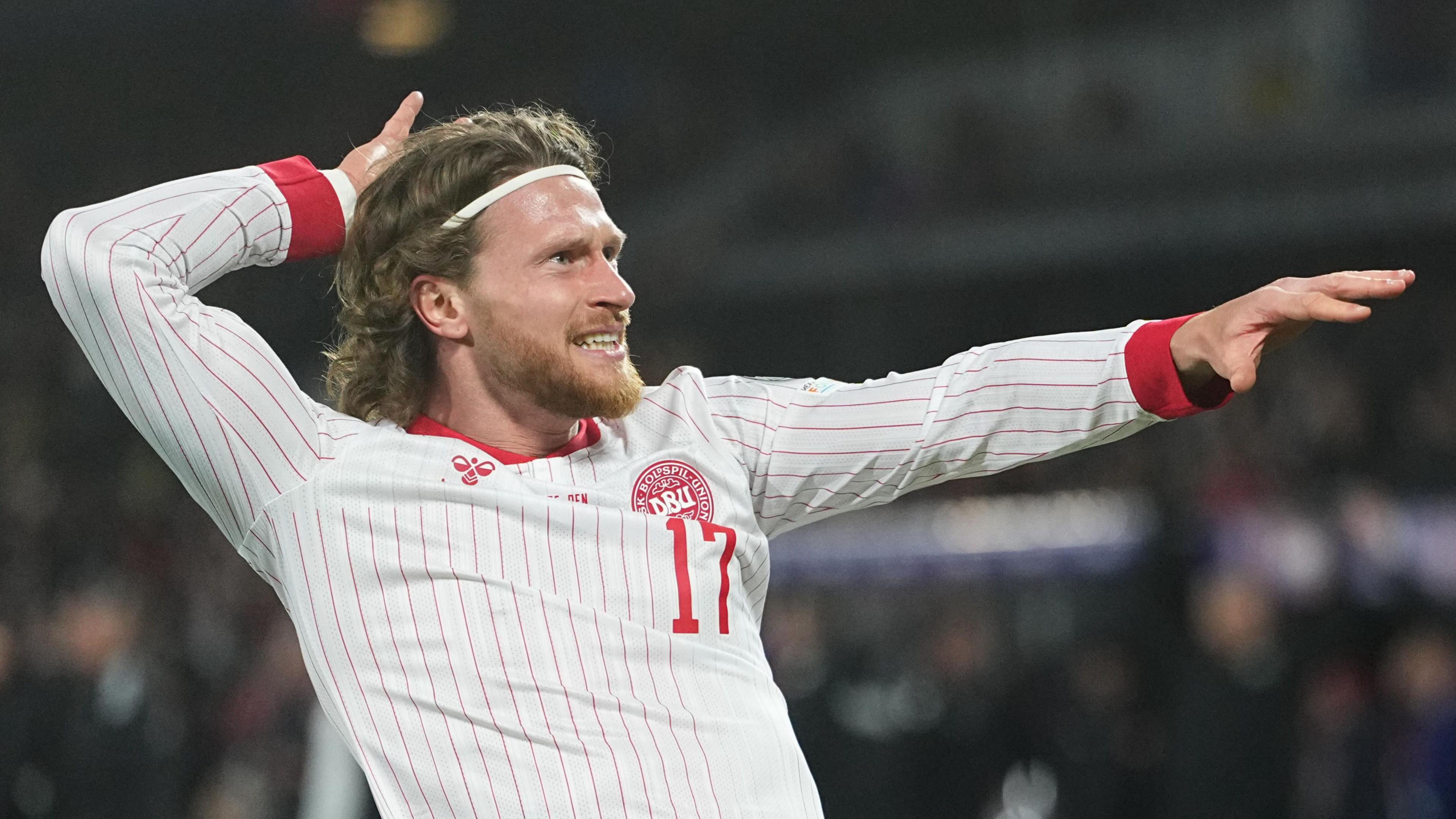 Bodo/Glimt striker Kasper Hogh celebrates