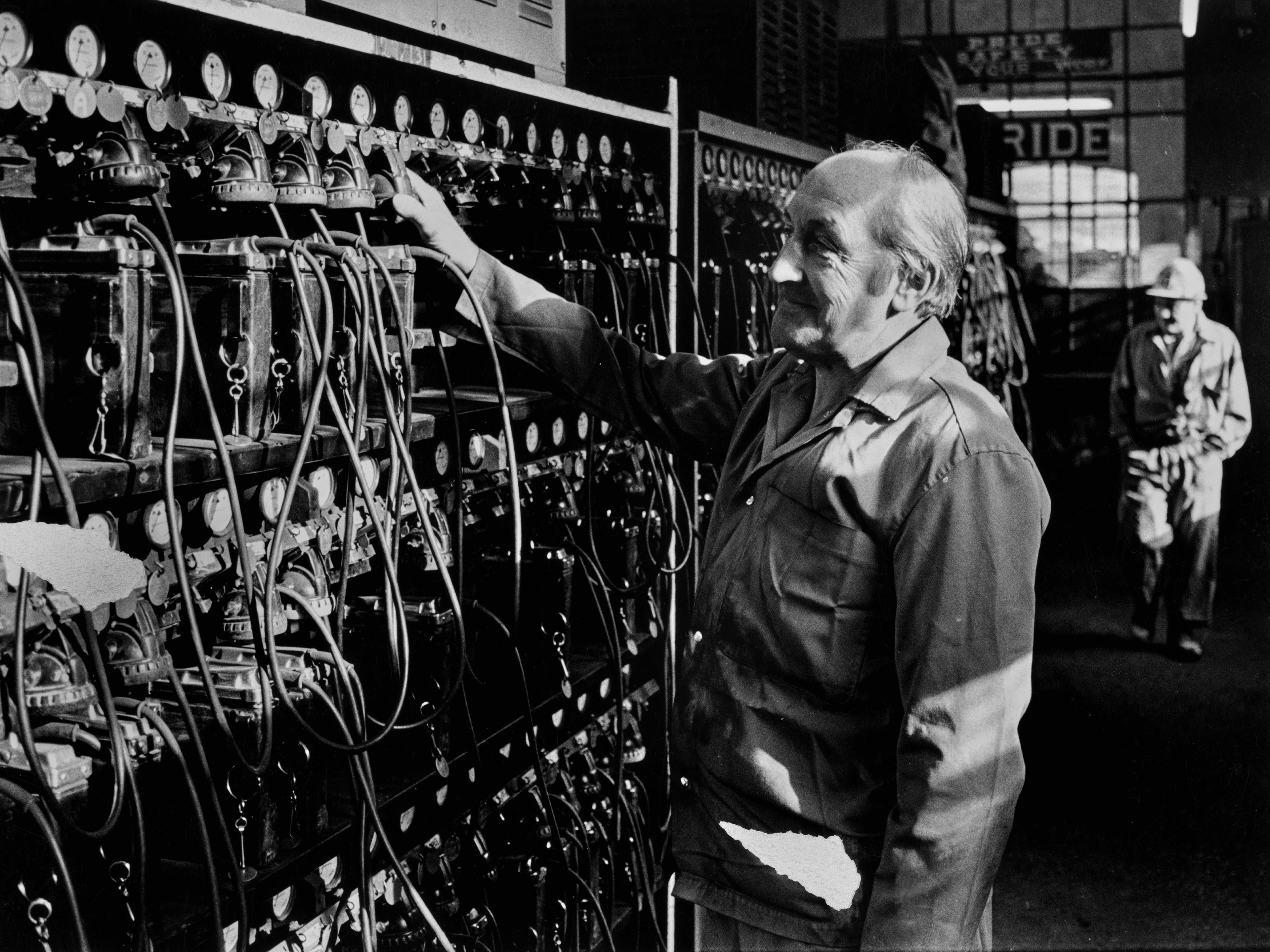 The last day of coal mining at Coegnant Colliery in Maesteg 1981