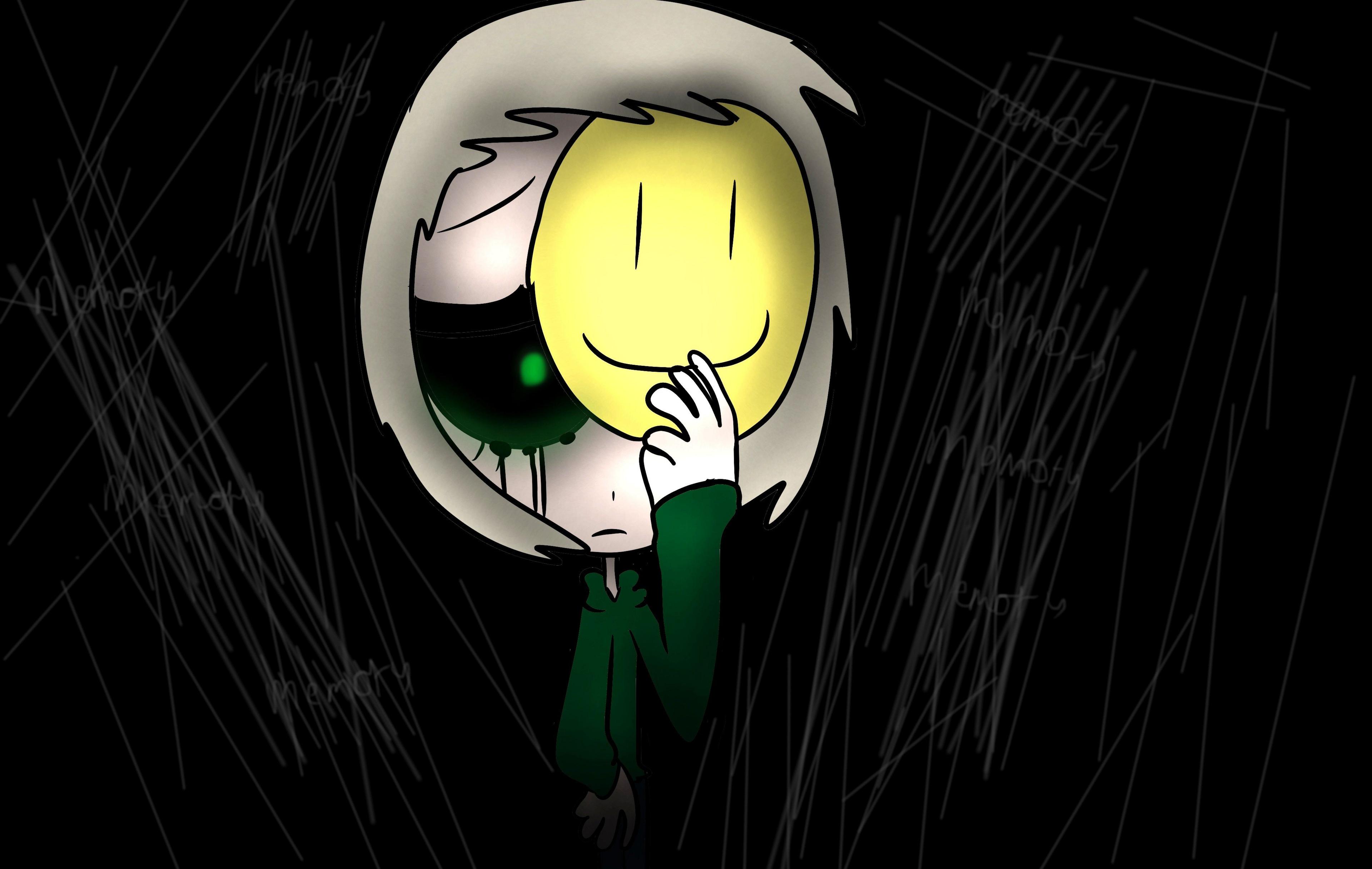 Cartoon image of girl in a mask