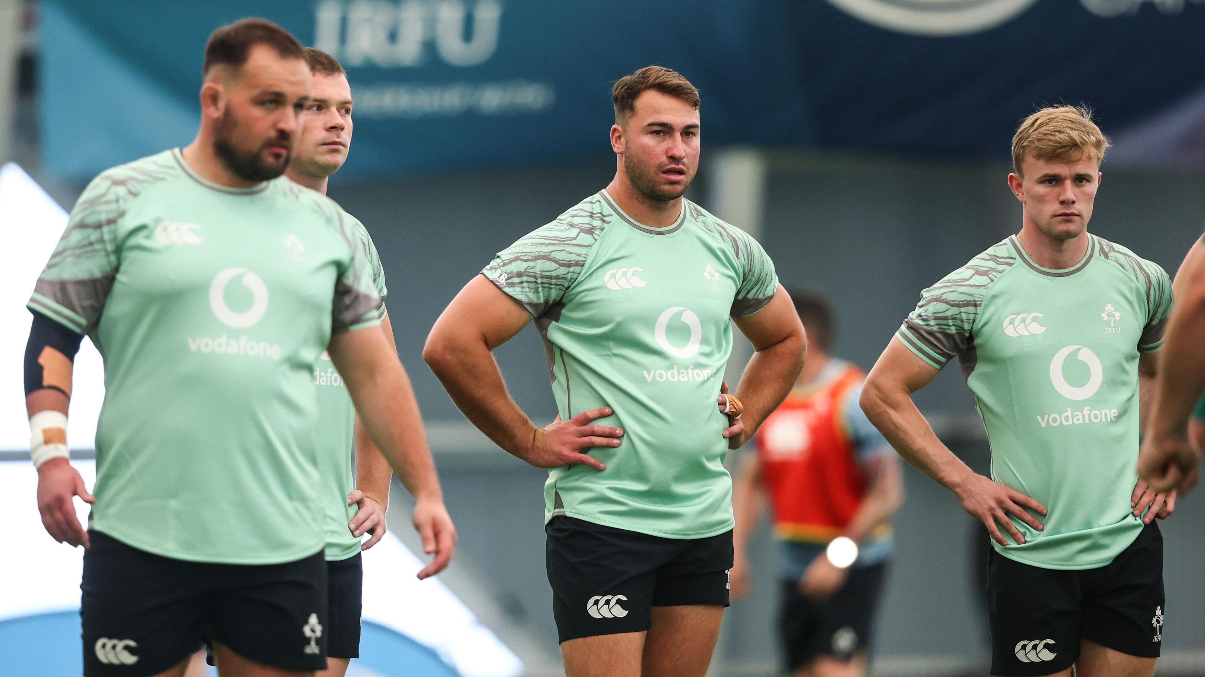 Jack Aungier, Shayne Bolton and Ben Murphy in Ireland training