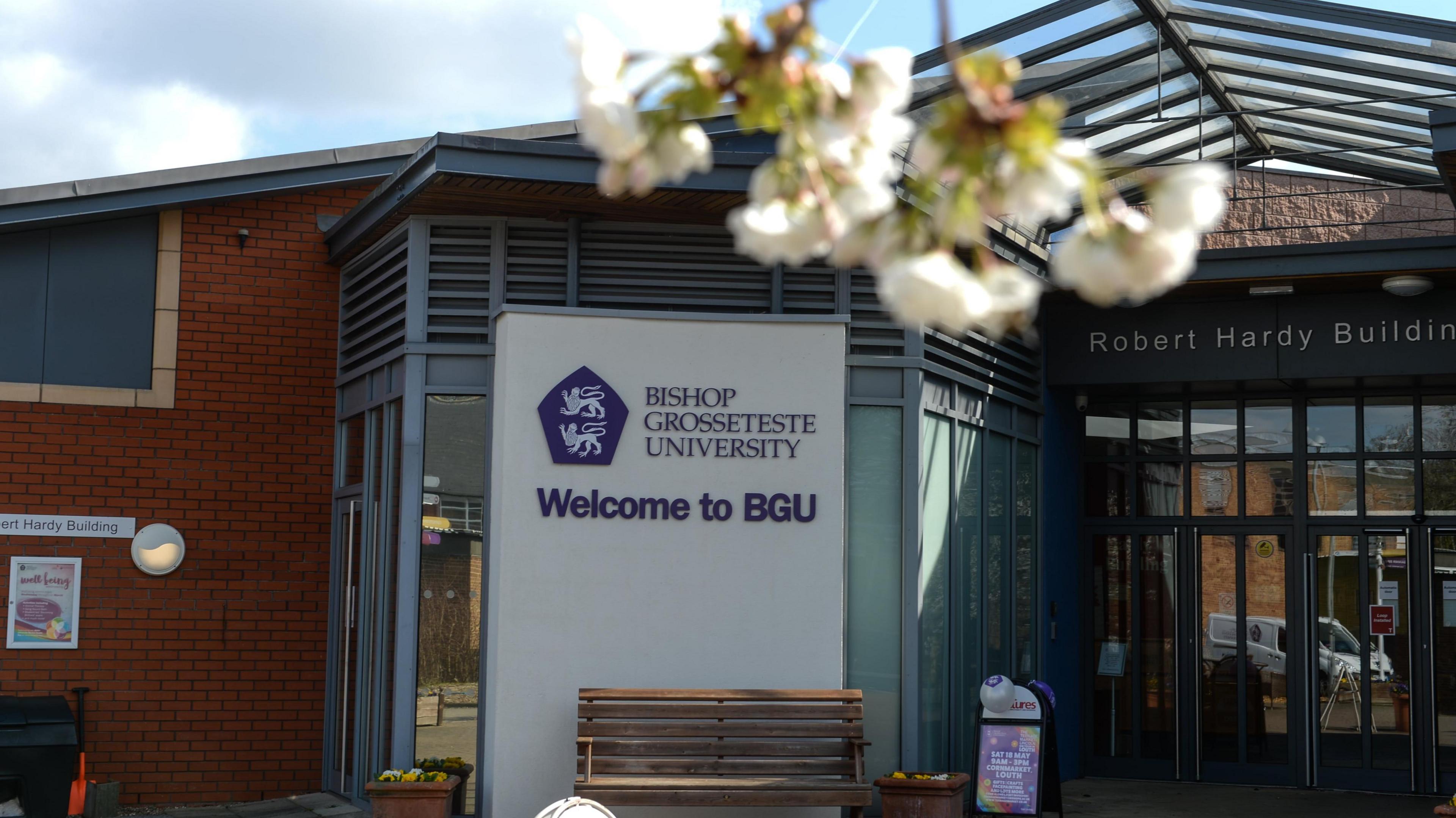 The entrance to Bishop Grosseteste University in Lincoln