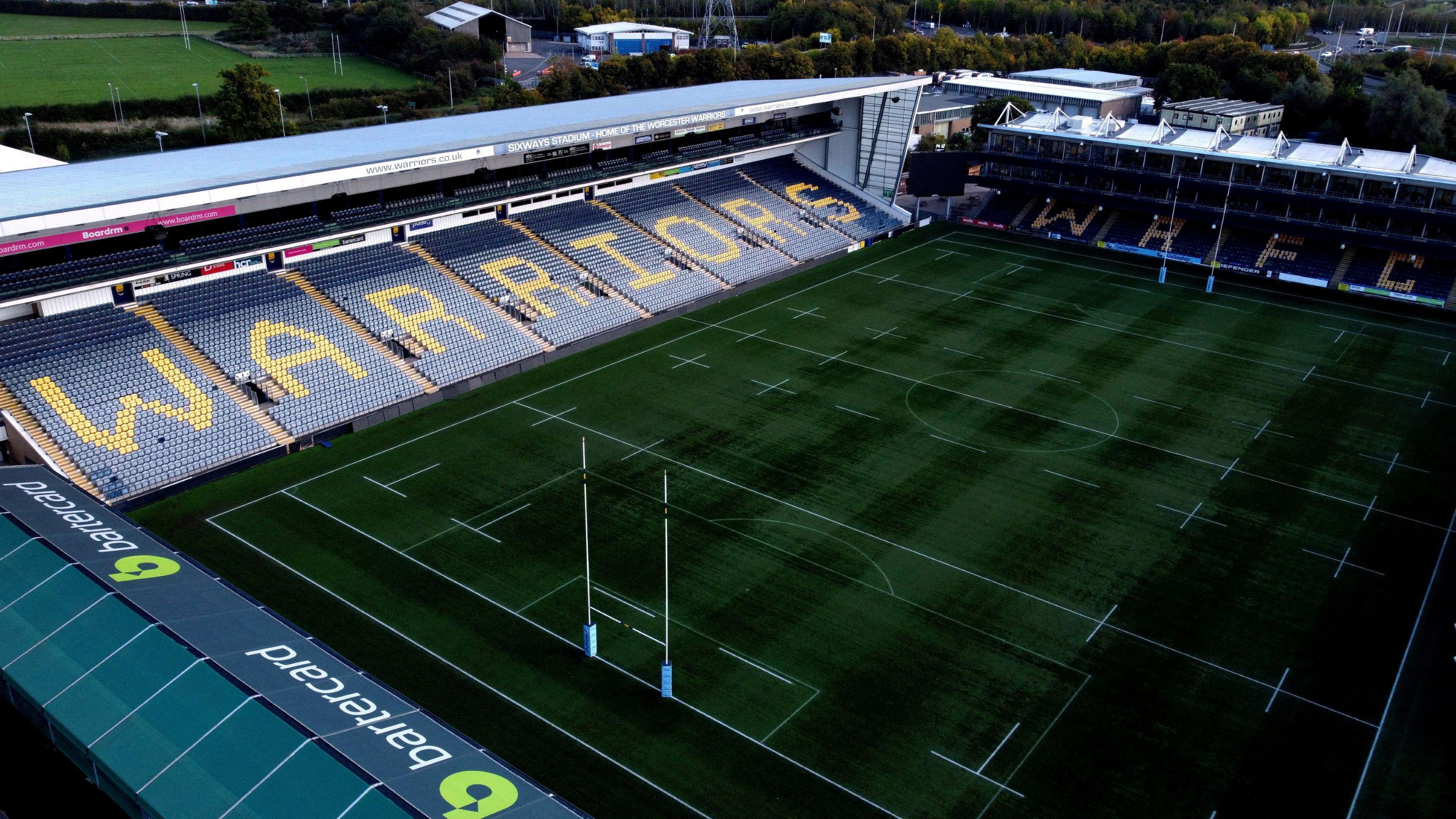The East Stand of the Worcester Warriors Sixways Stadium