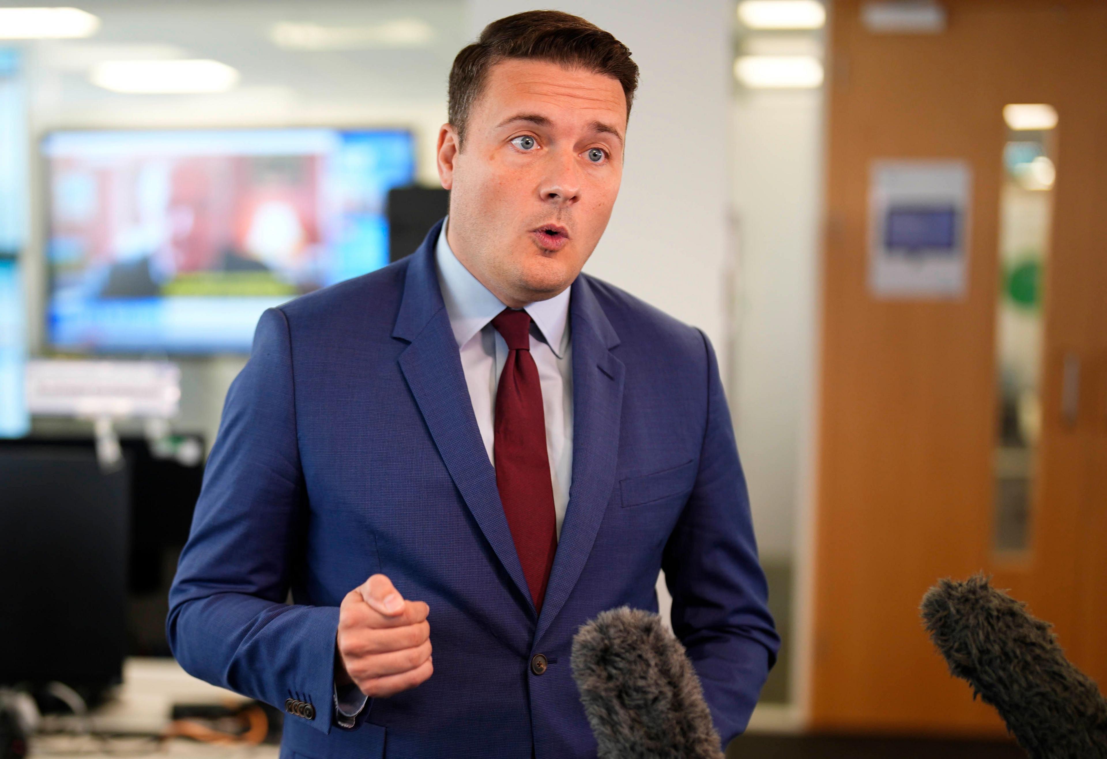 Wes Streeting speaking to reporters at the NHS national operations centre in london.