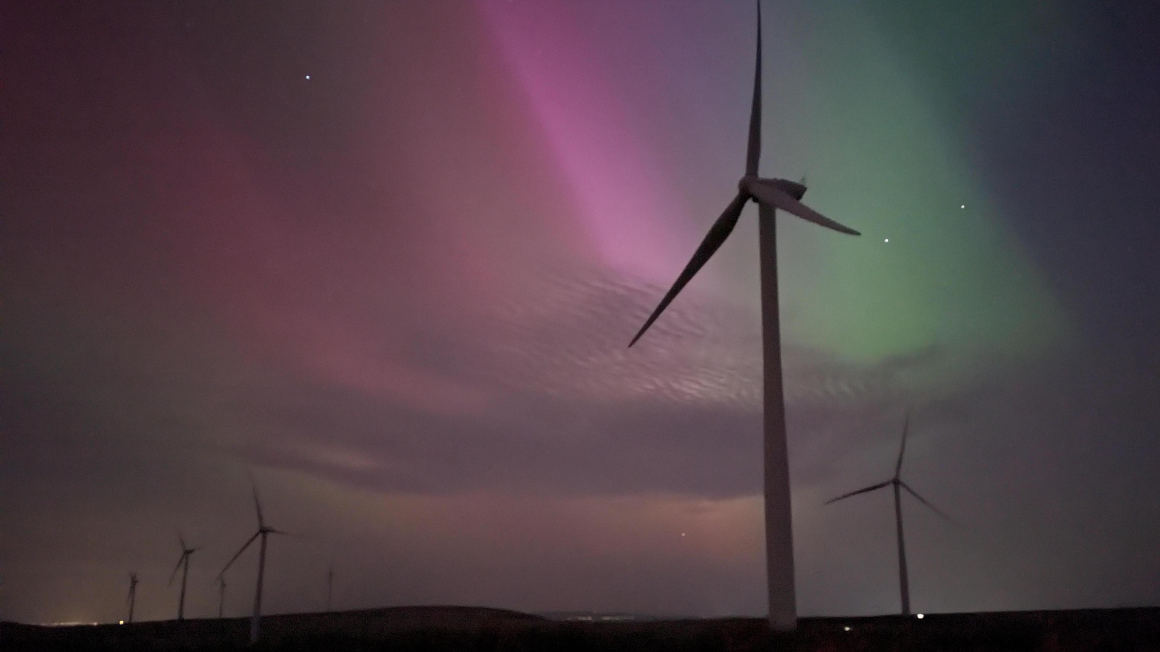 Northern Lights over Swansea