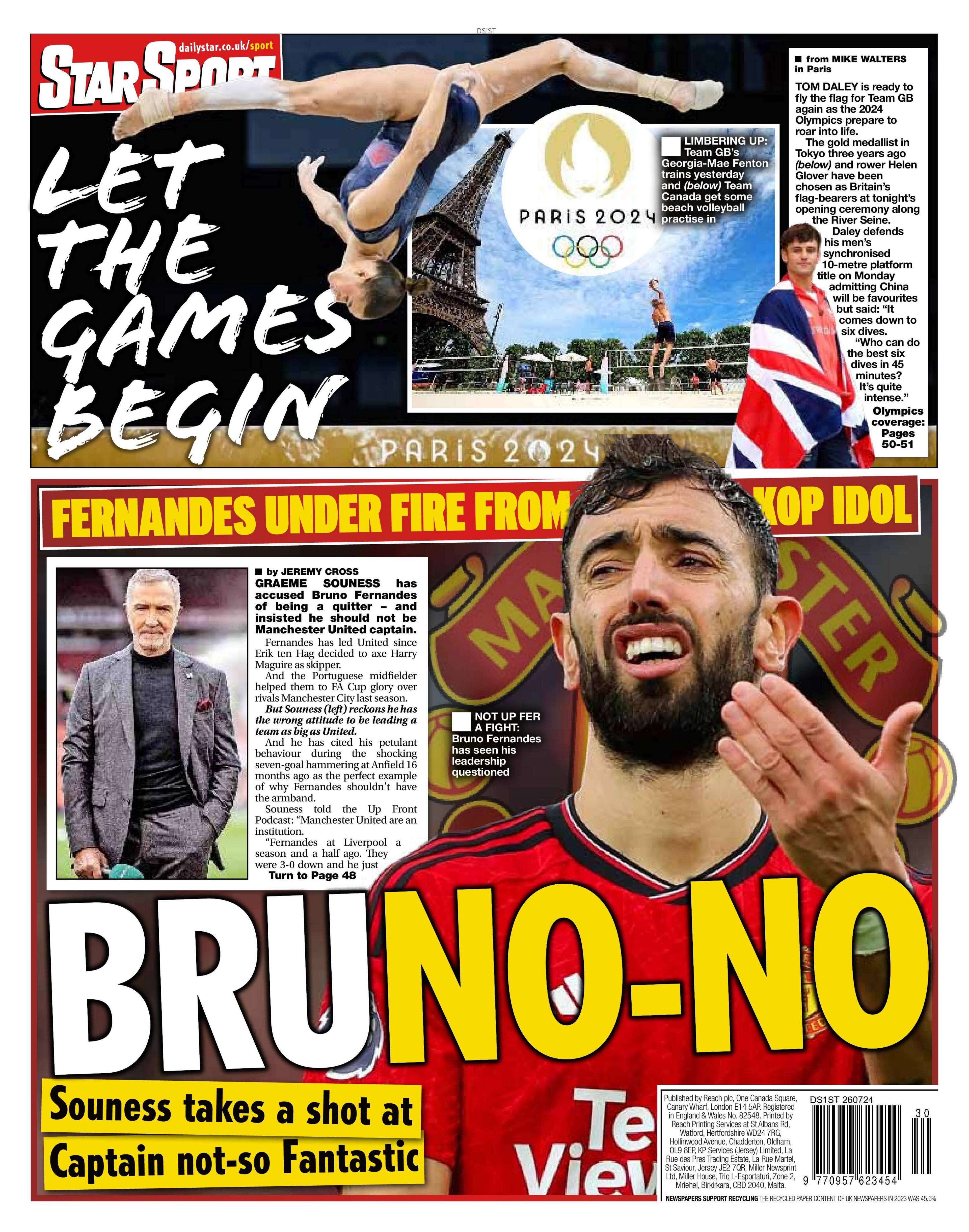 Daily Star back page