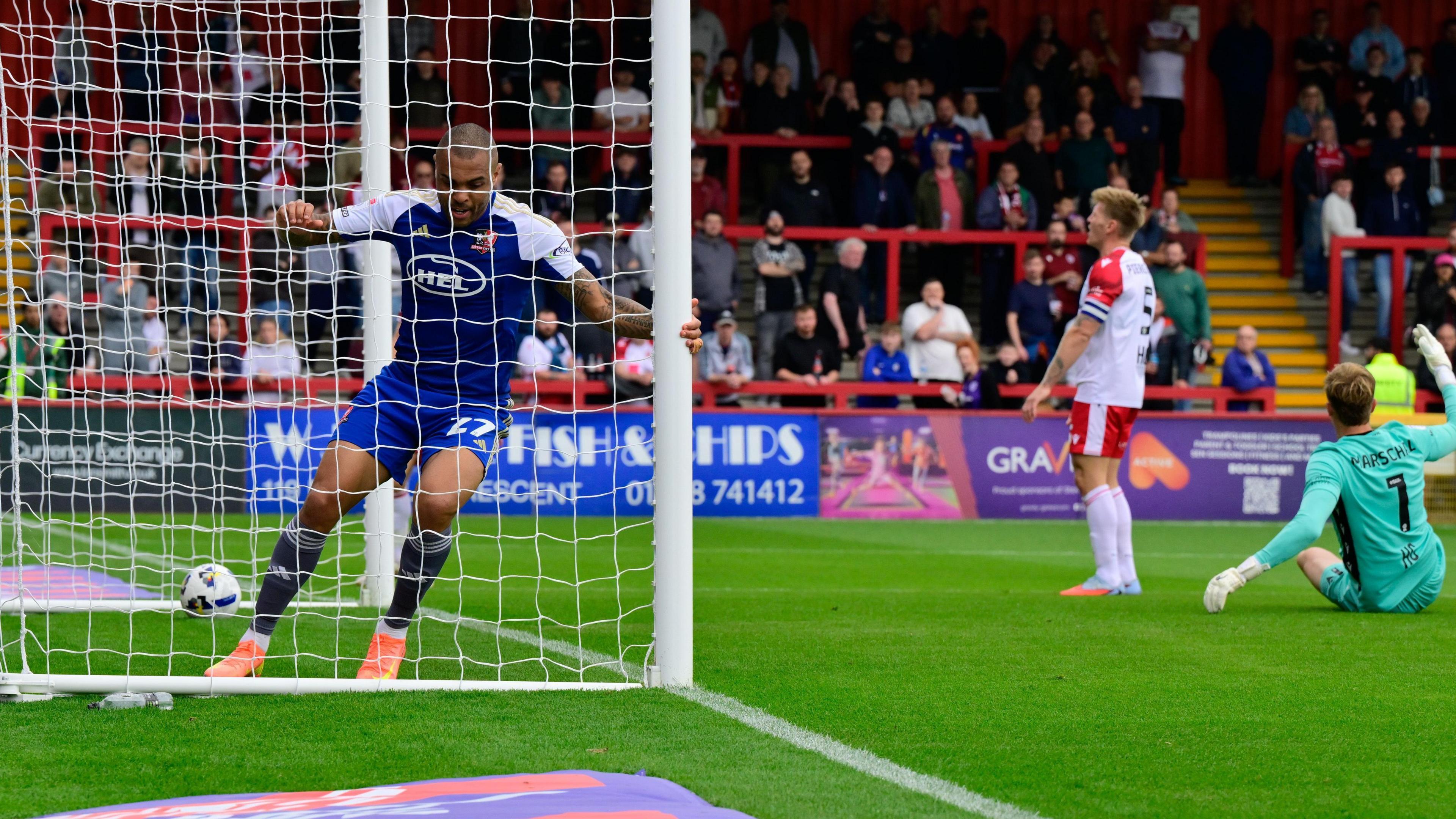 Josh Magennis scores for Exeter City