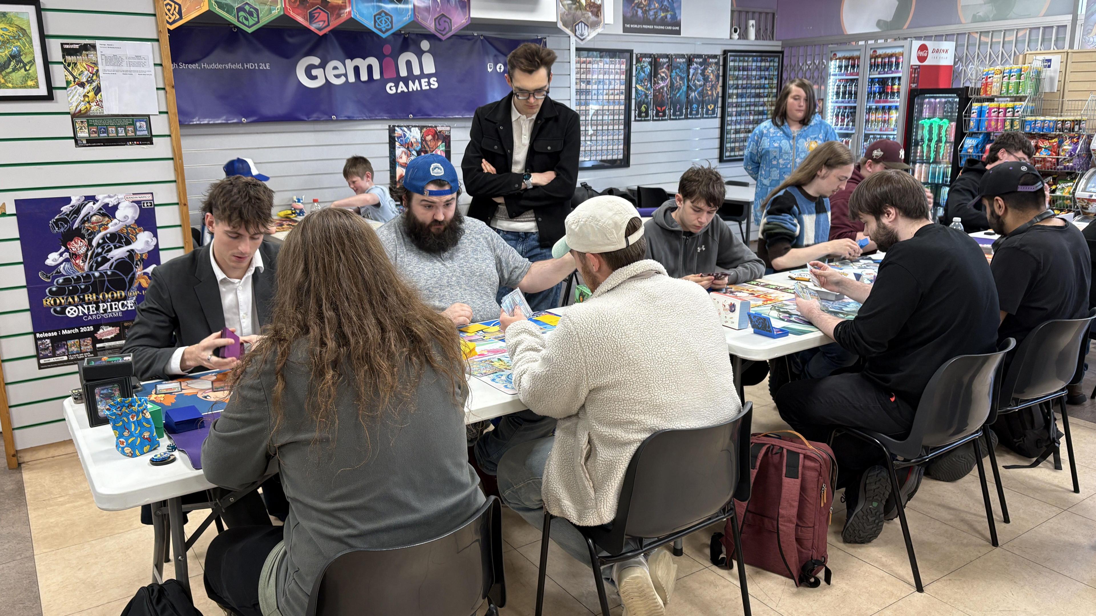 Card players competing in the local Pokémon league
