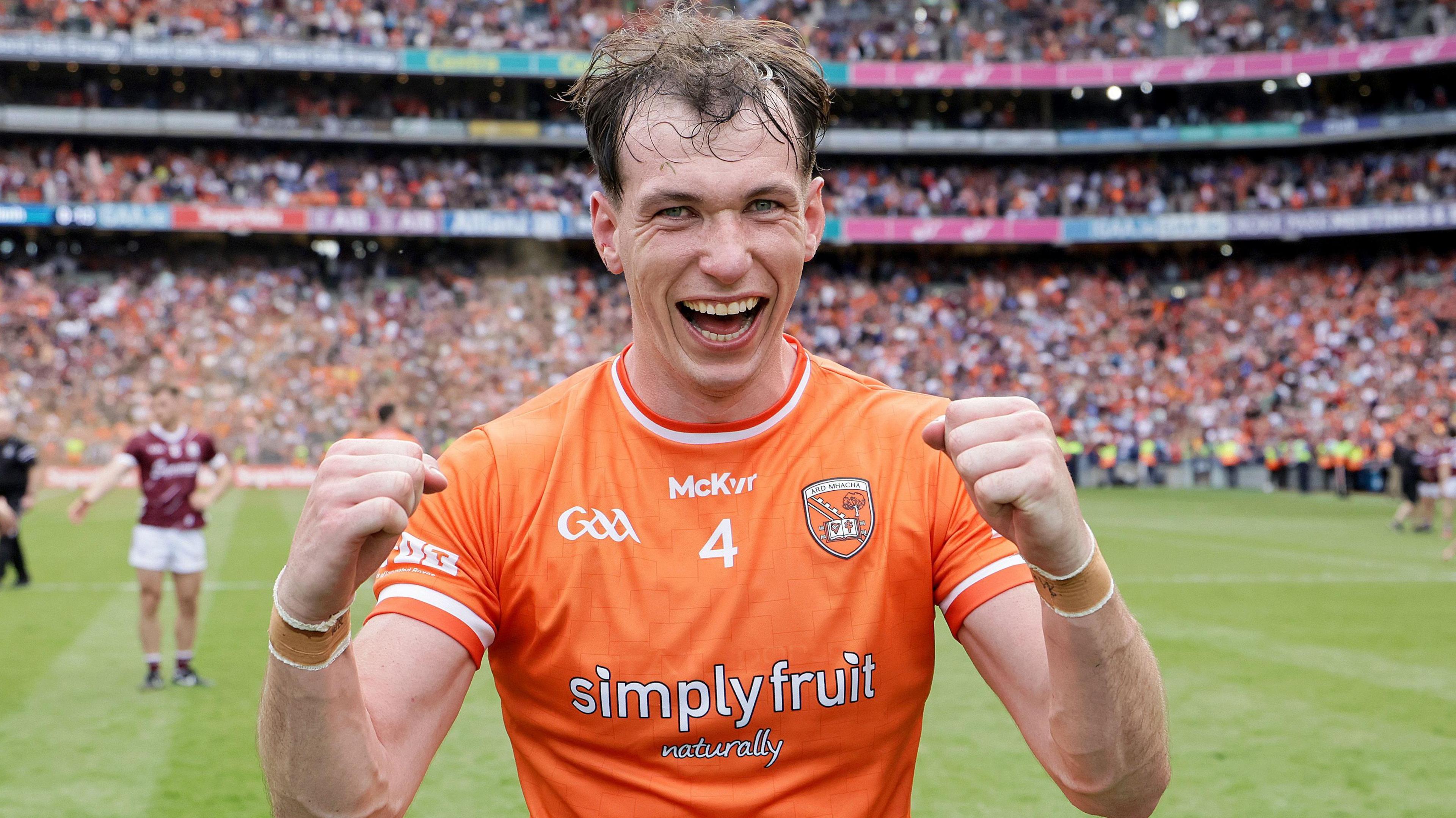 Barry McCambridge celebrates after Armagh's All-Ireland Final win over Galway