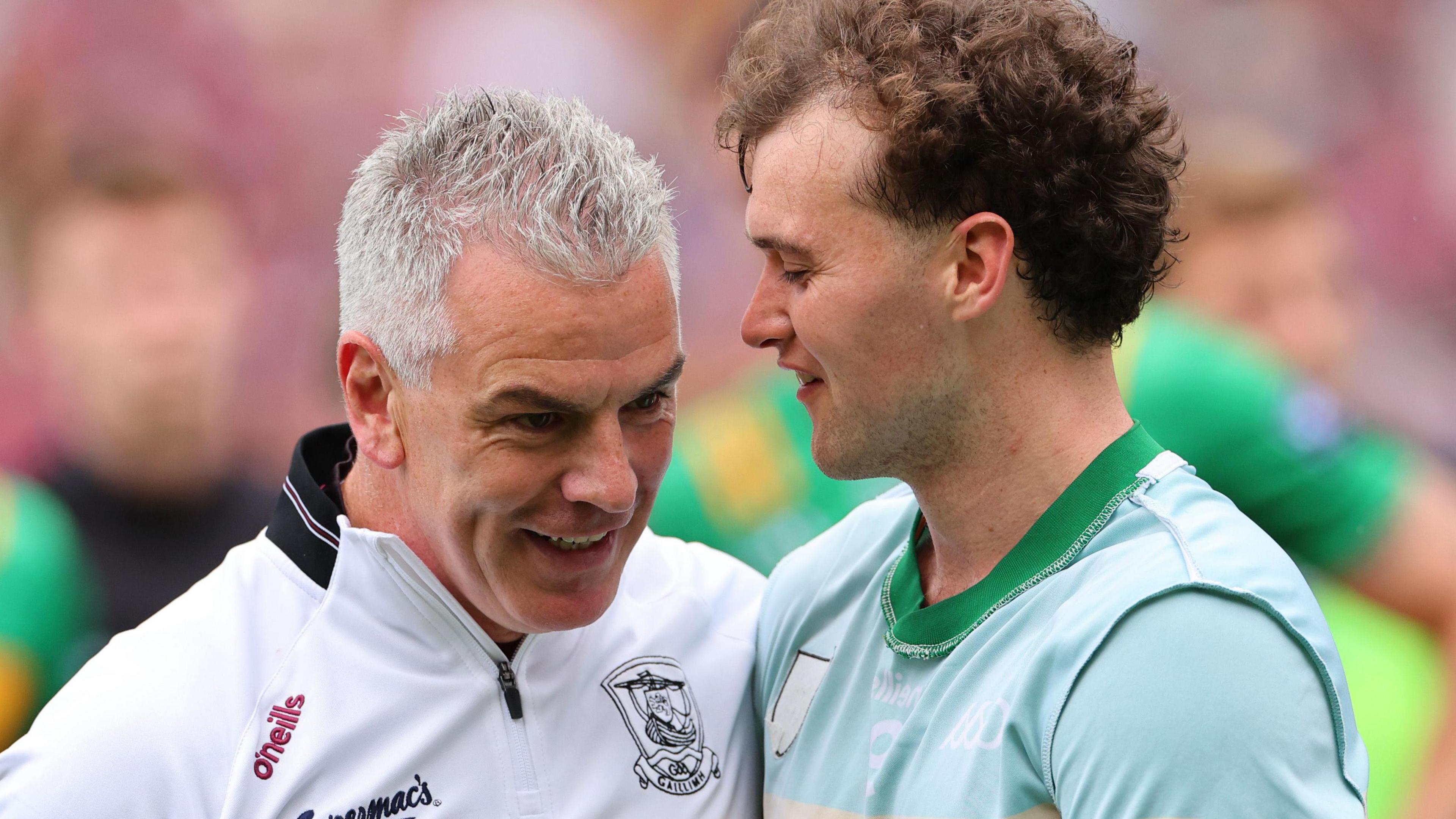 Galway manager Padraic Joyce with Robert Finnerty