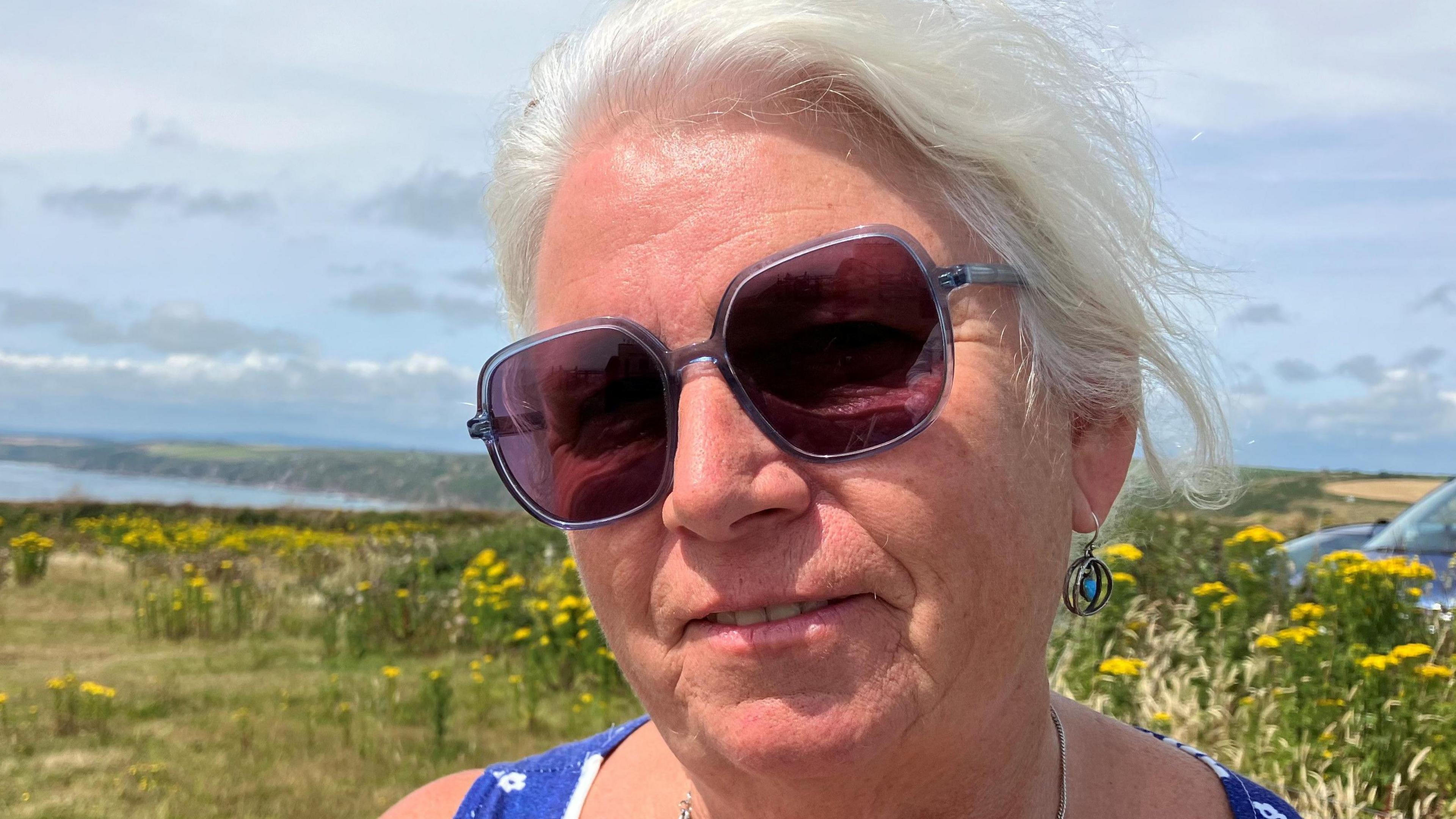 Woman standing at Rame Head