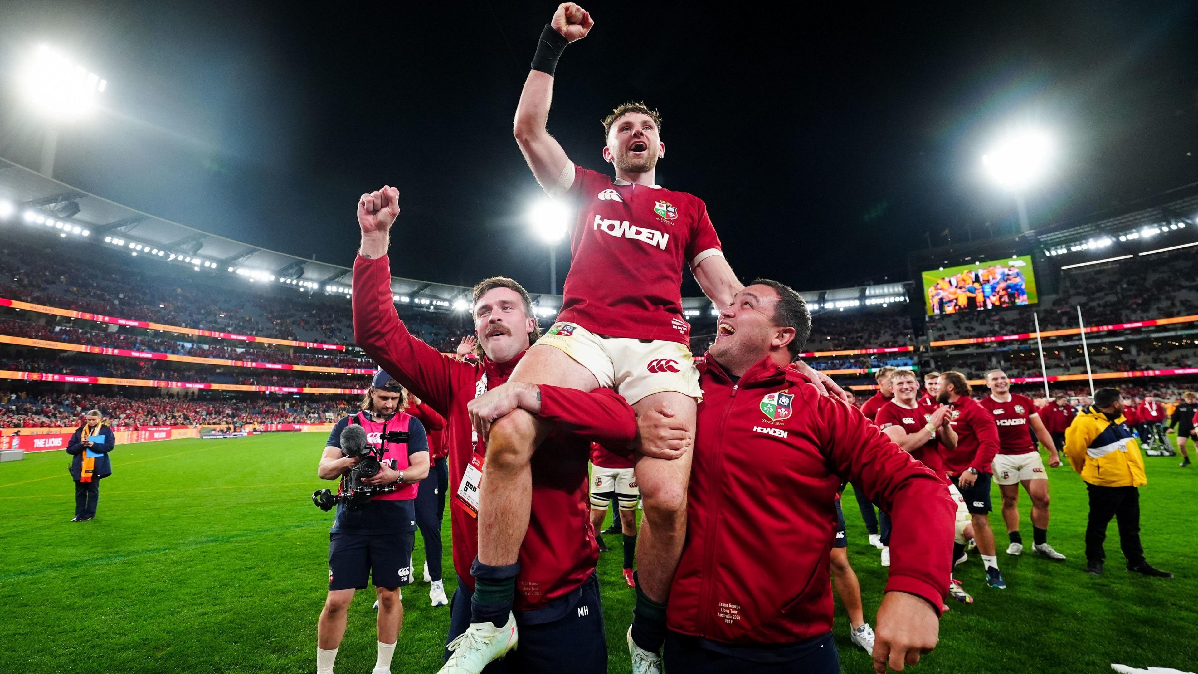 Hugo Keenan celebrates