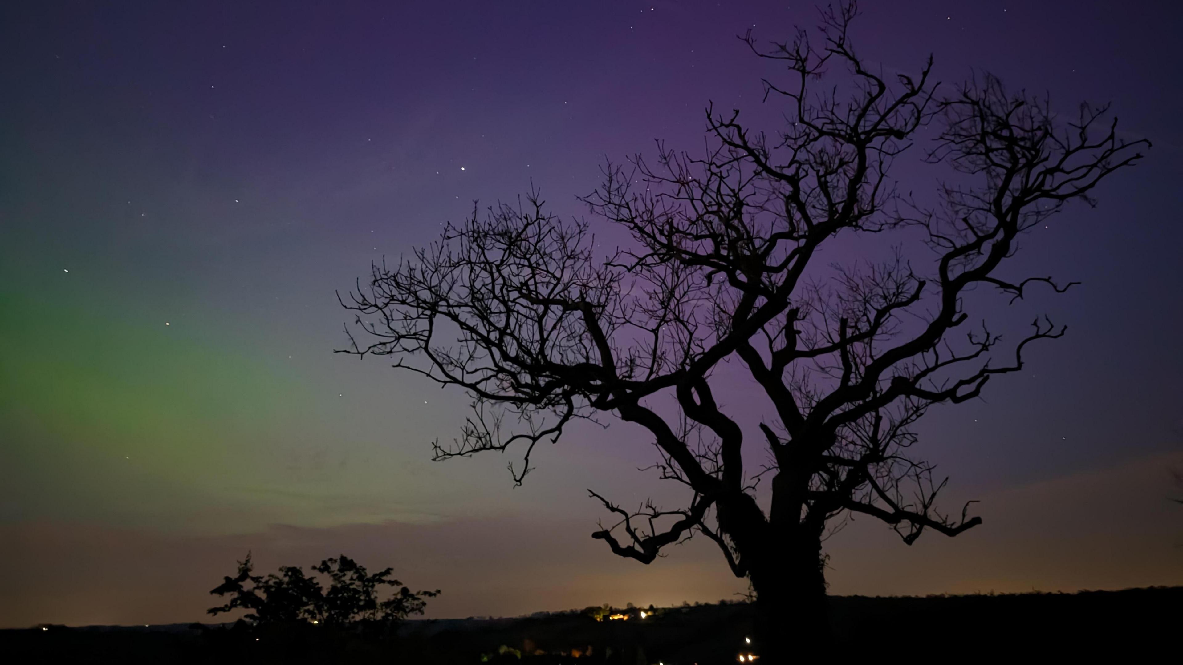 Northern lights in Thorpe Derbyshire