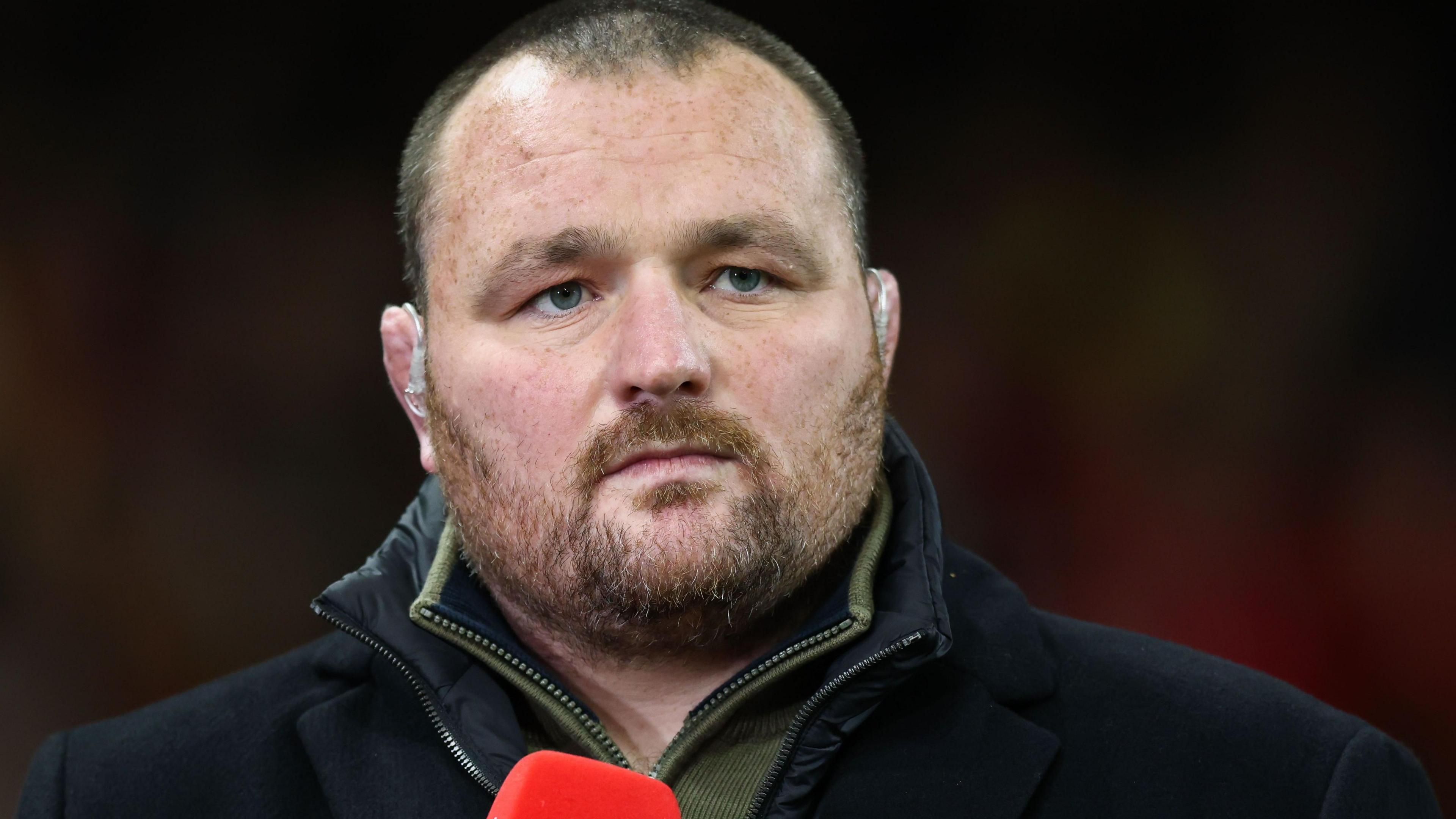 Ken Owens working as a pundit