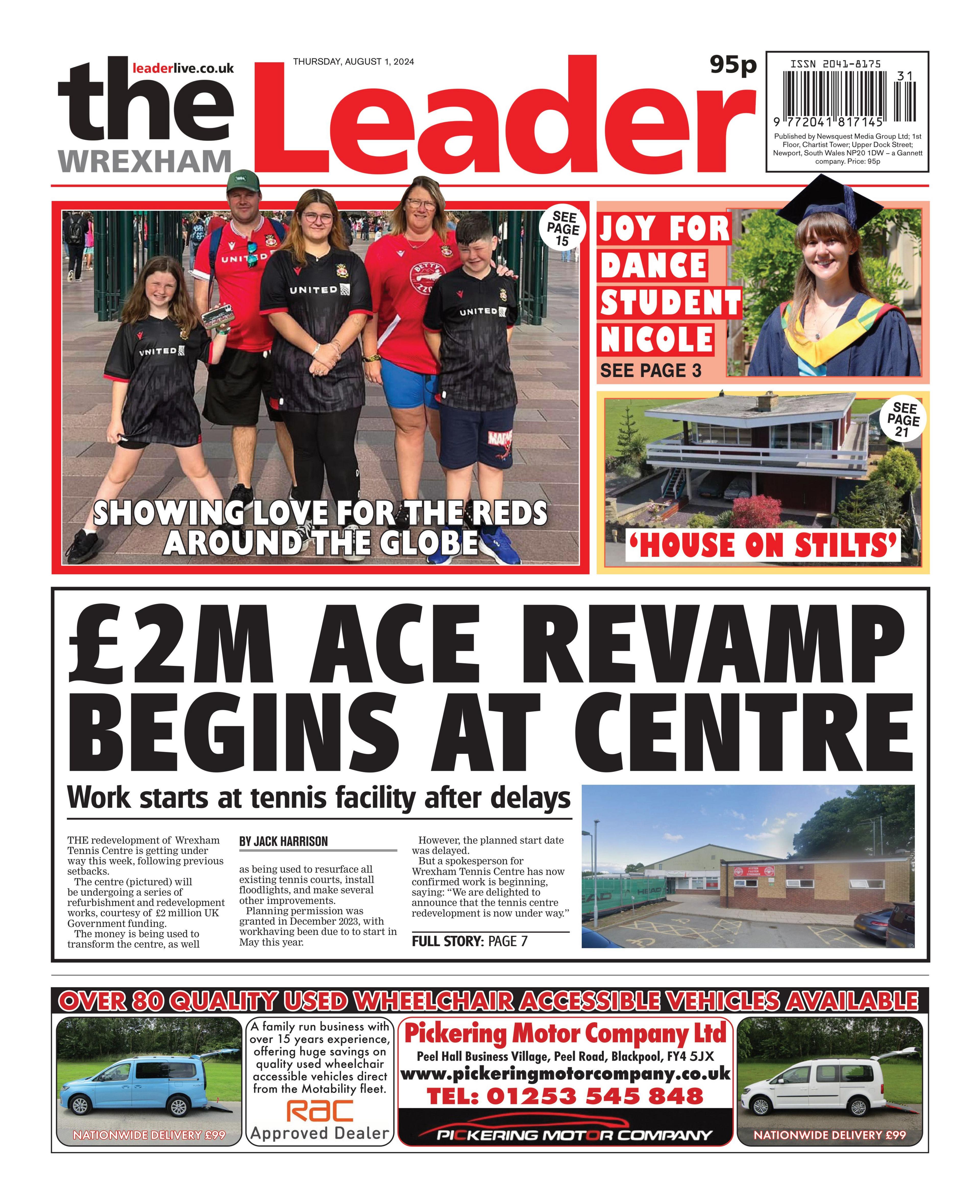 Front page of the Flintshire Leader