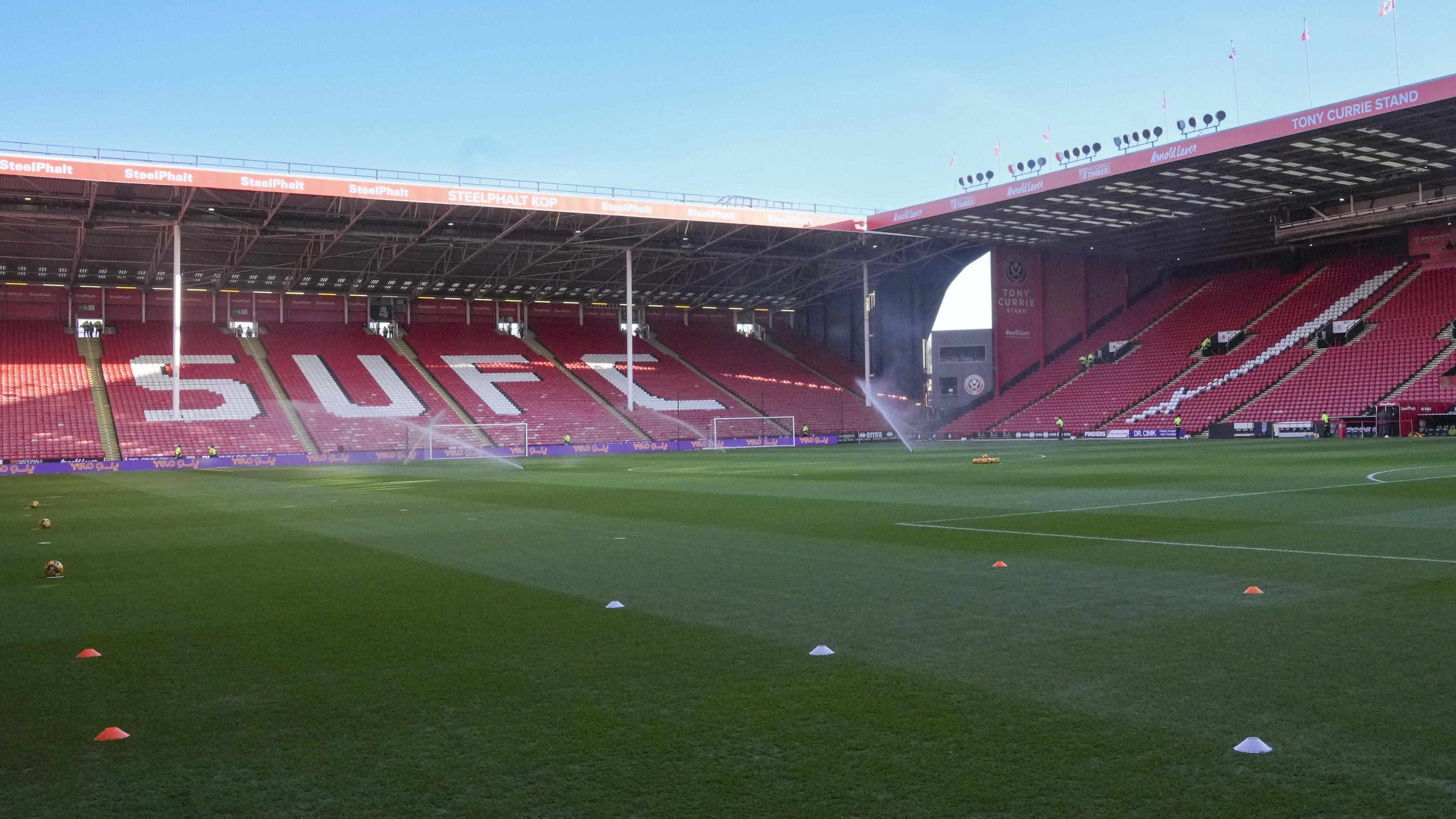 A picture of Bramall Lane before the game against Plymouth on 14 December