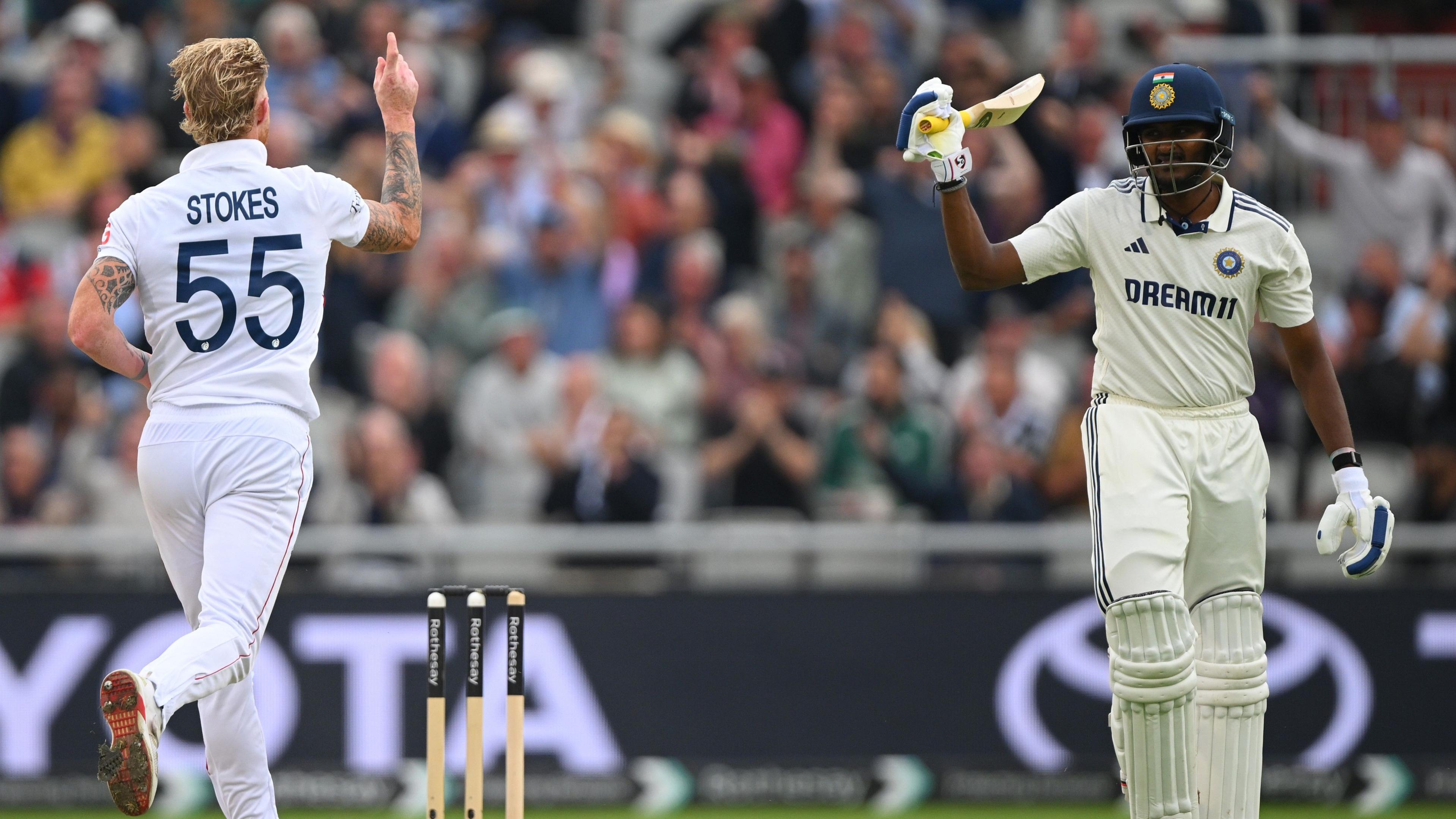 Ben Stokes celebrates a wicket