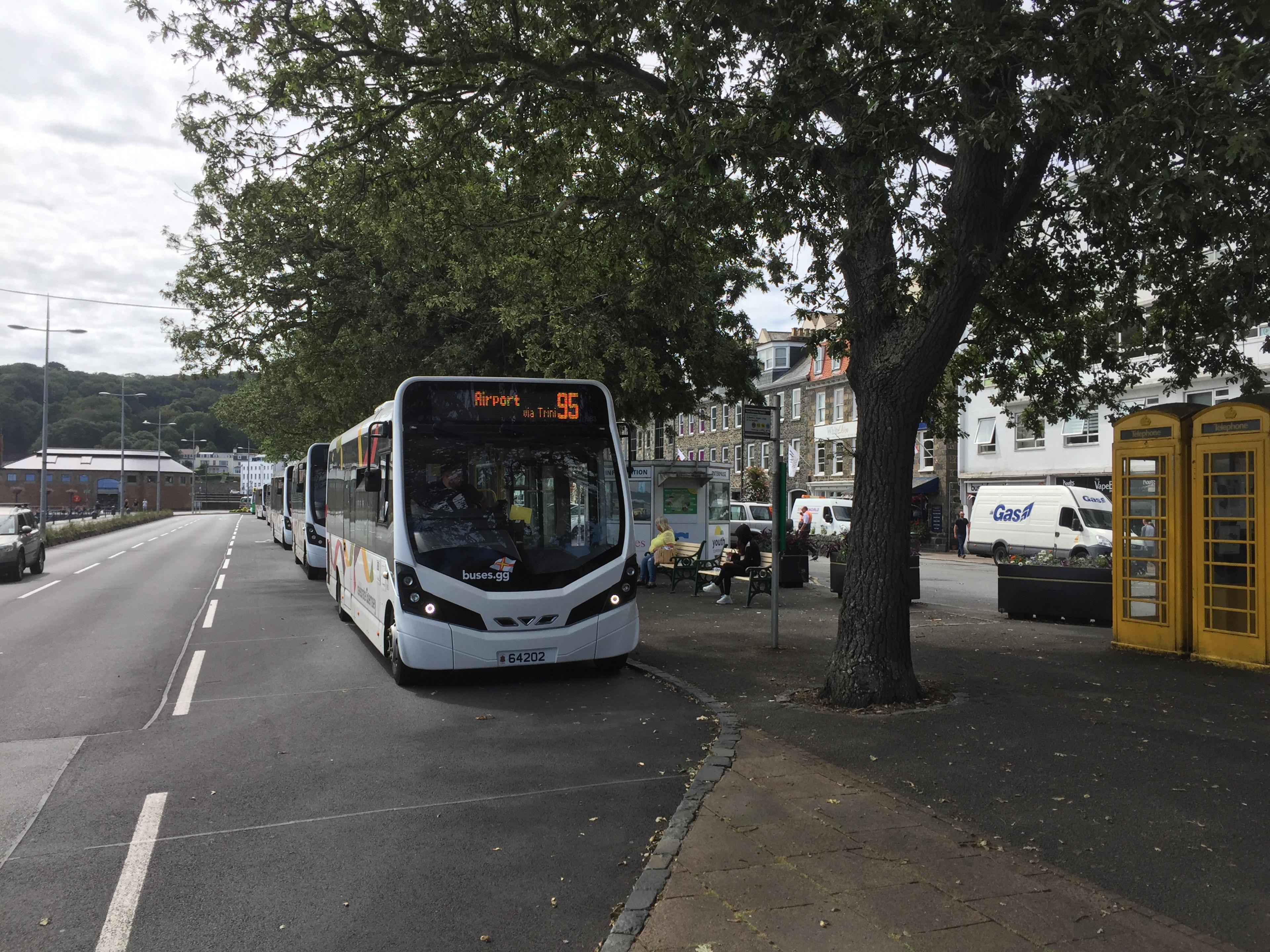 Buses at the Guernsey Bus Terminus