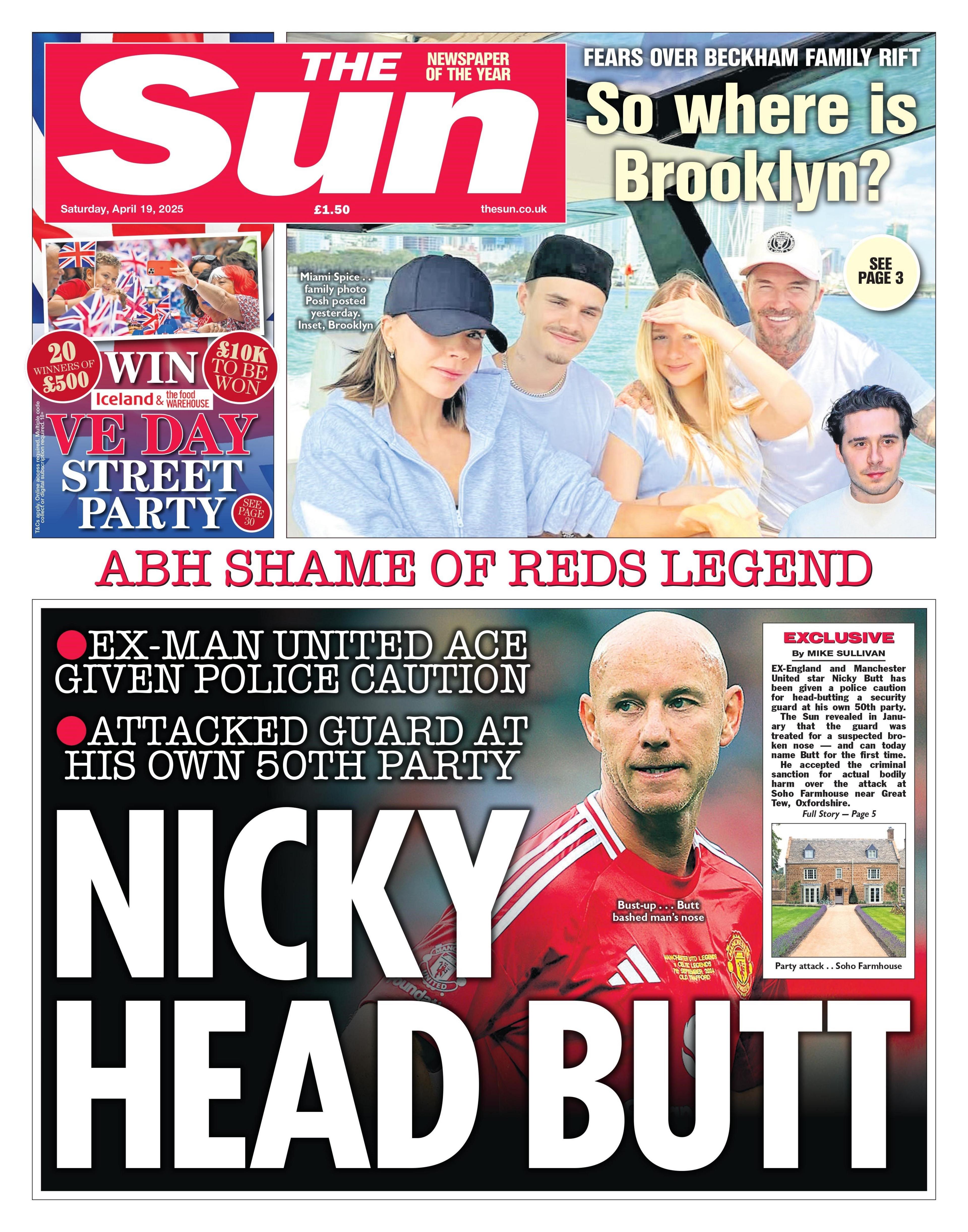 The Sun says "Nicky Head Butt"