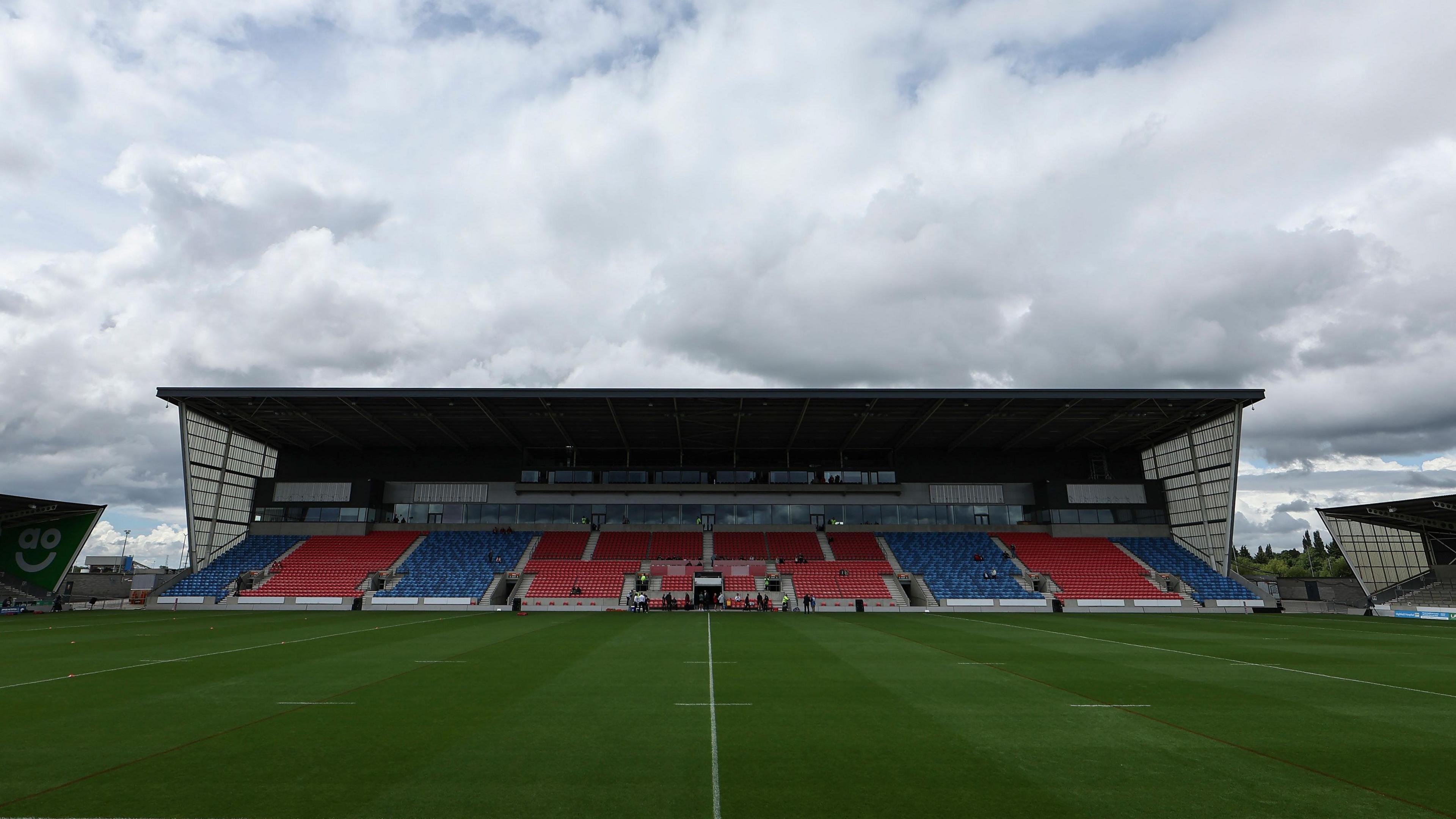 A view of main stand at Salford Community Stadium