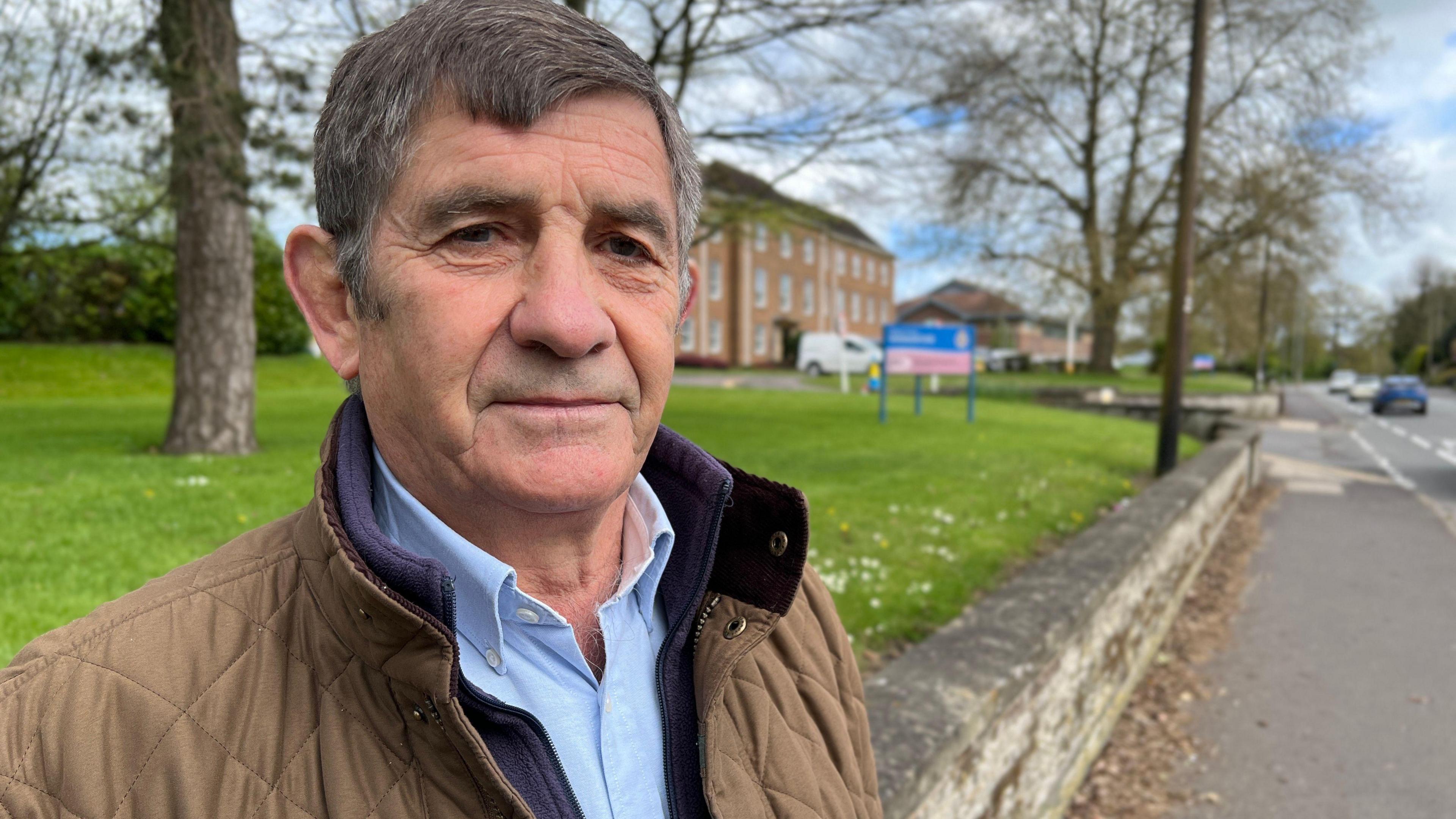 Philip Wilkinson in front of Devizes Police headquarters