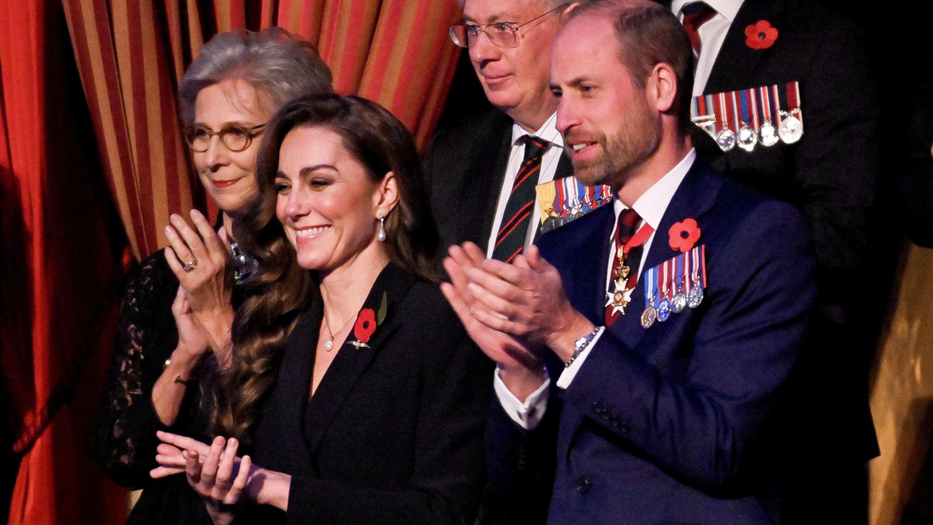 The Prince and Princess of Wales at the Royal Albert Hall in London