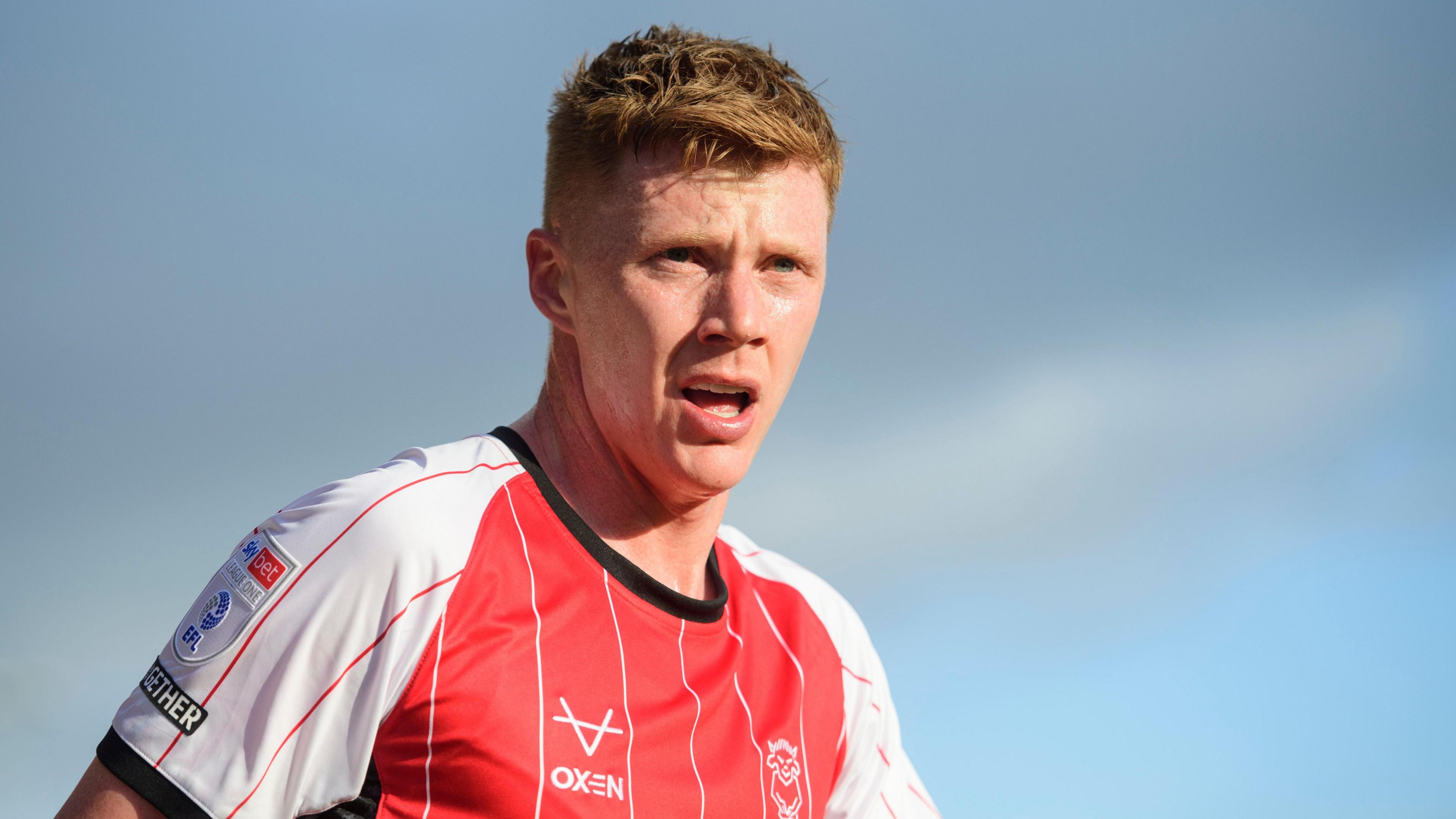 Sam Clucas in action for Lincoln
