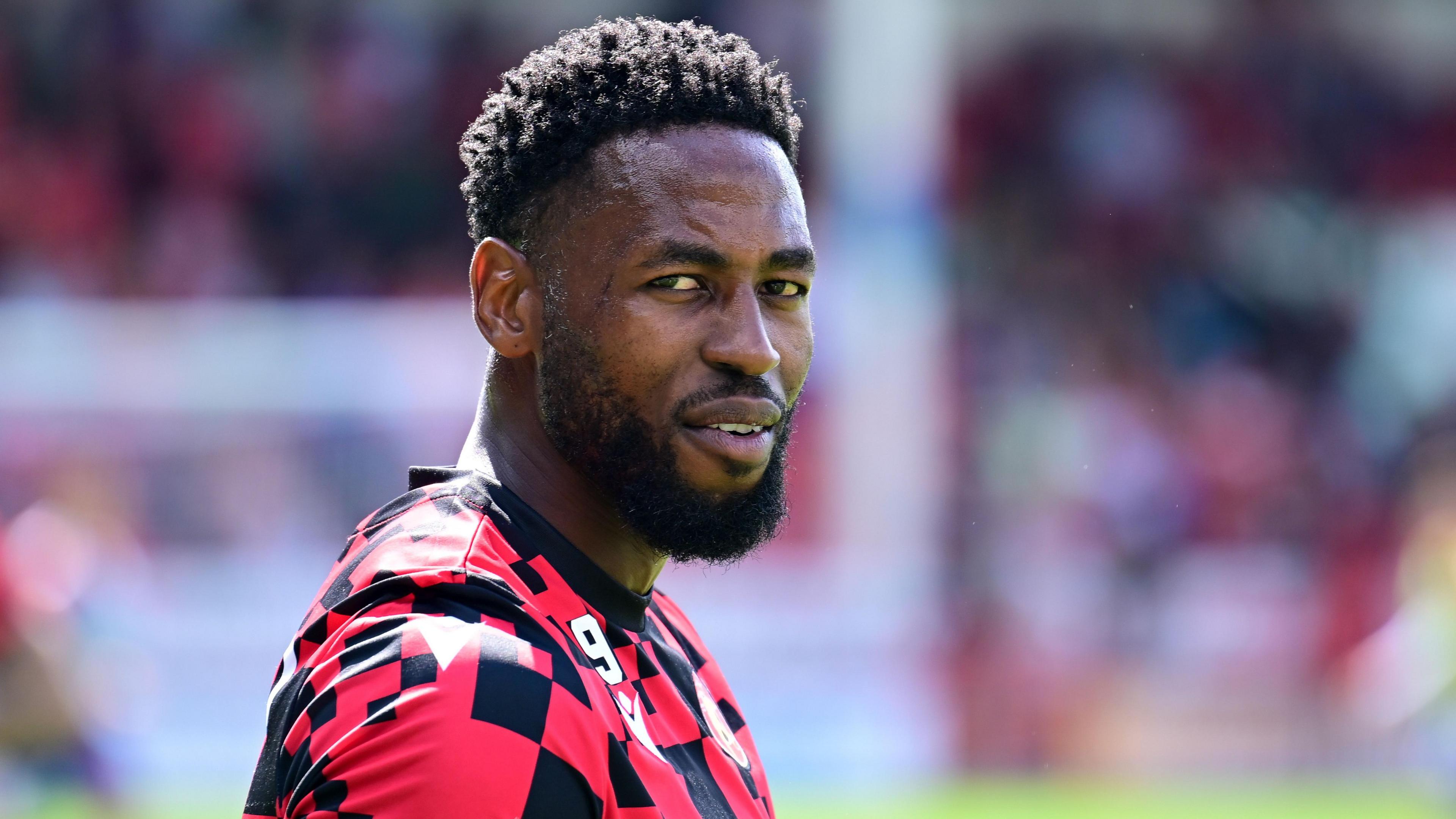 Walsall striker Jamille Matt in action 