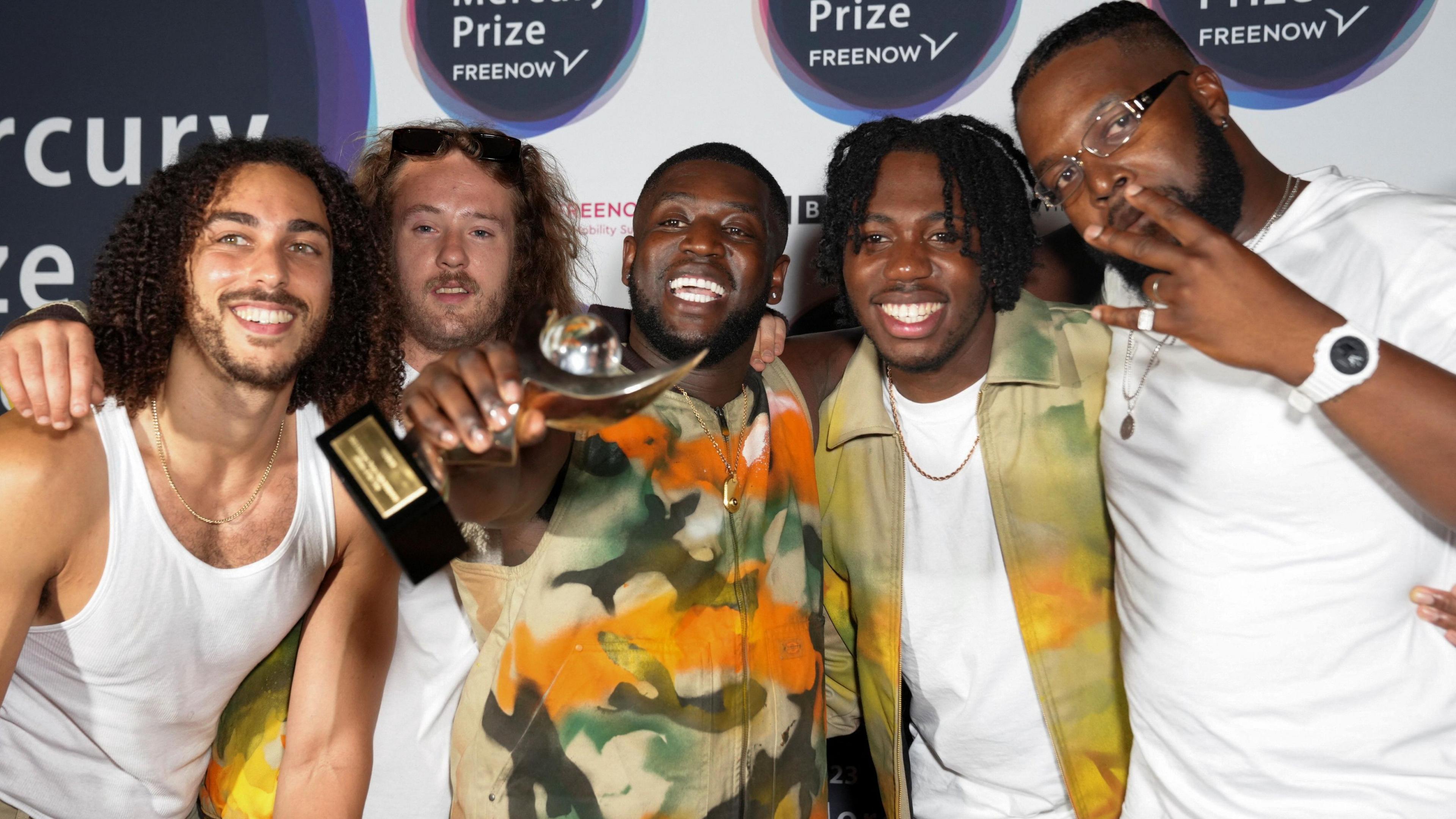 Ezra Collective pose with the Mercury Prize