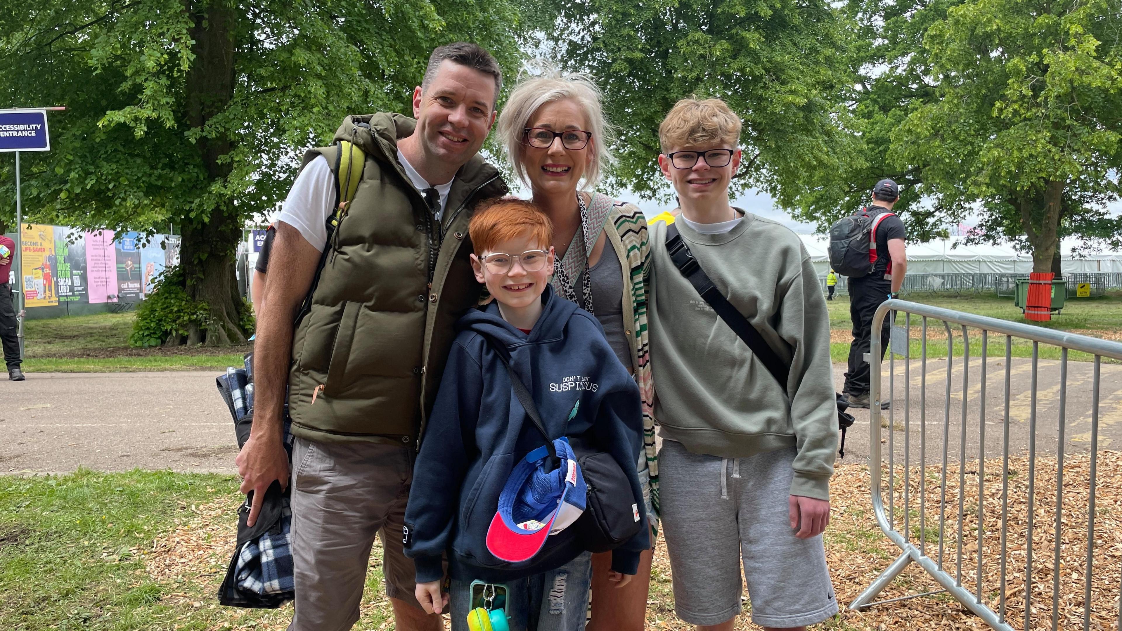 Blackmore family outside Big Weekend