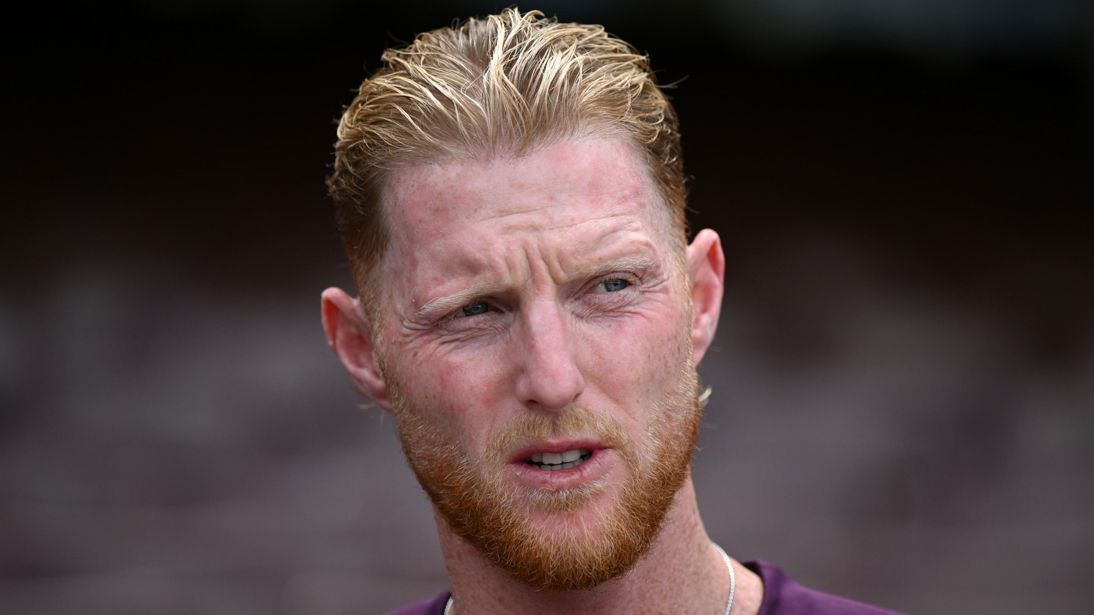 Ben Stokes looks on