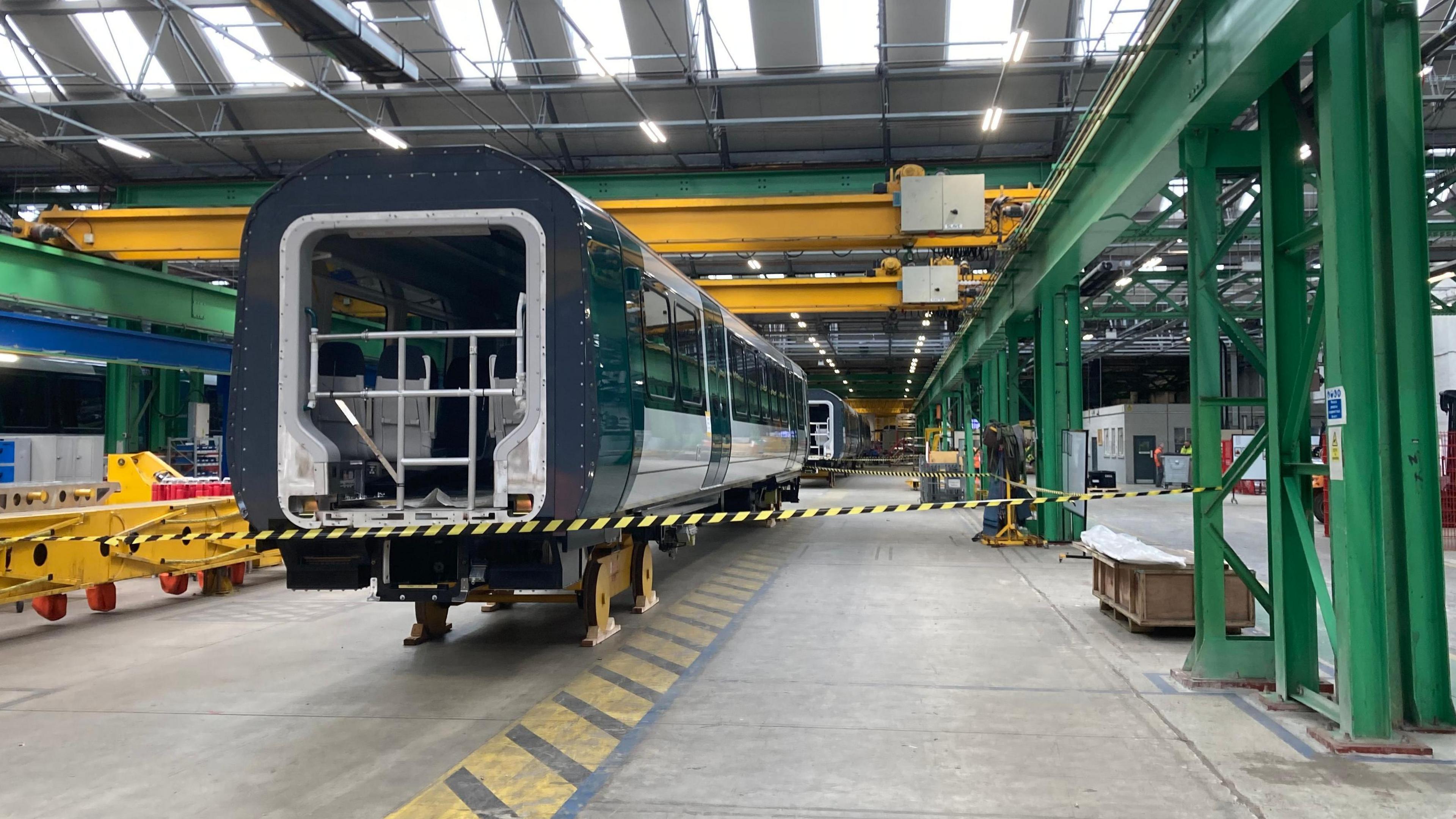 Train in factory