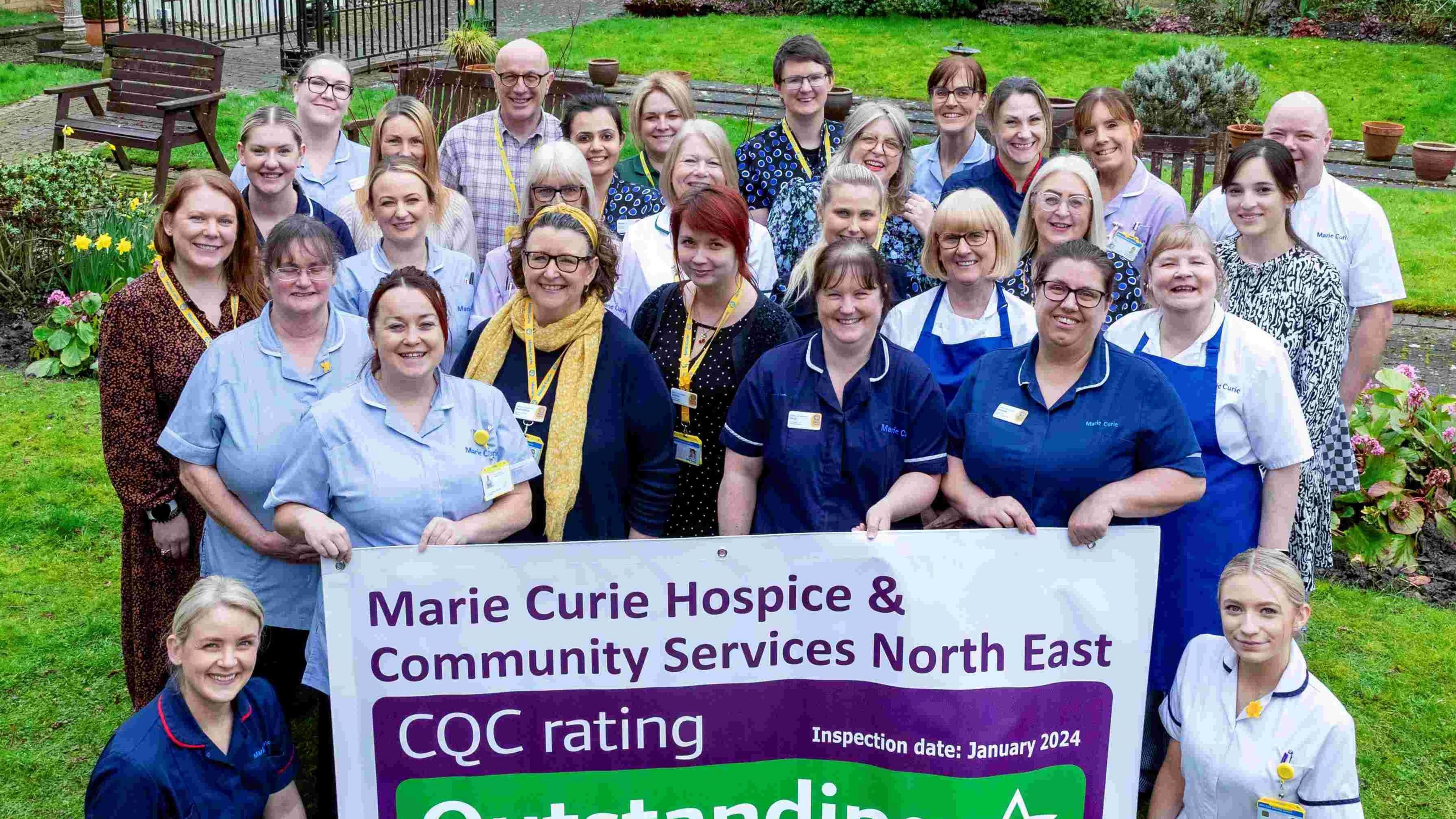 The Marie Curie team pictured at their hospice in Newcastle