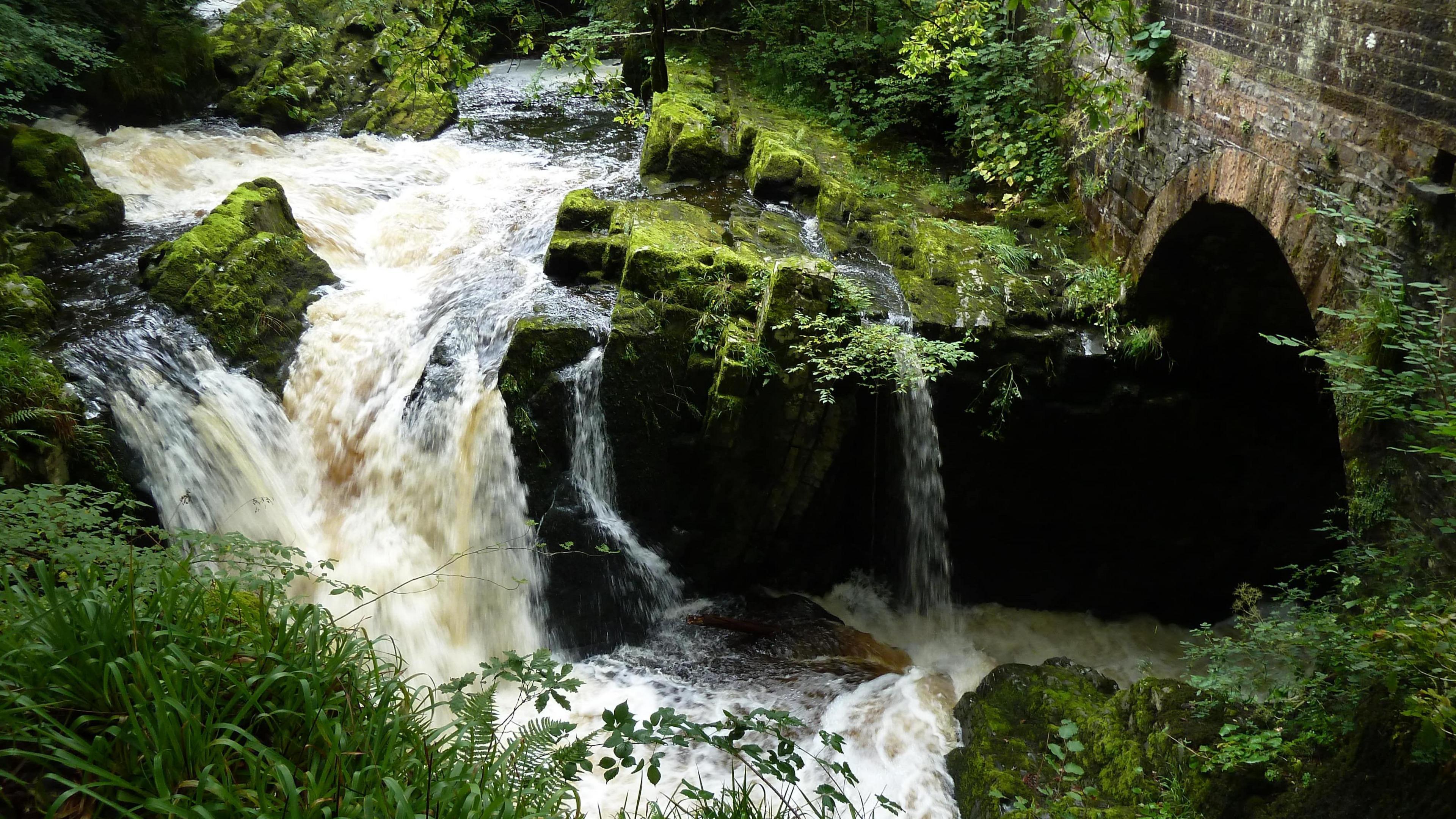 A flooded burn at Routin Bridge