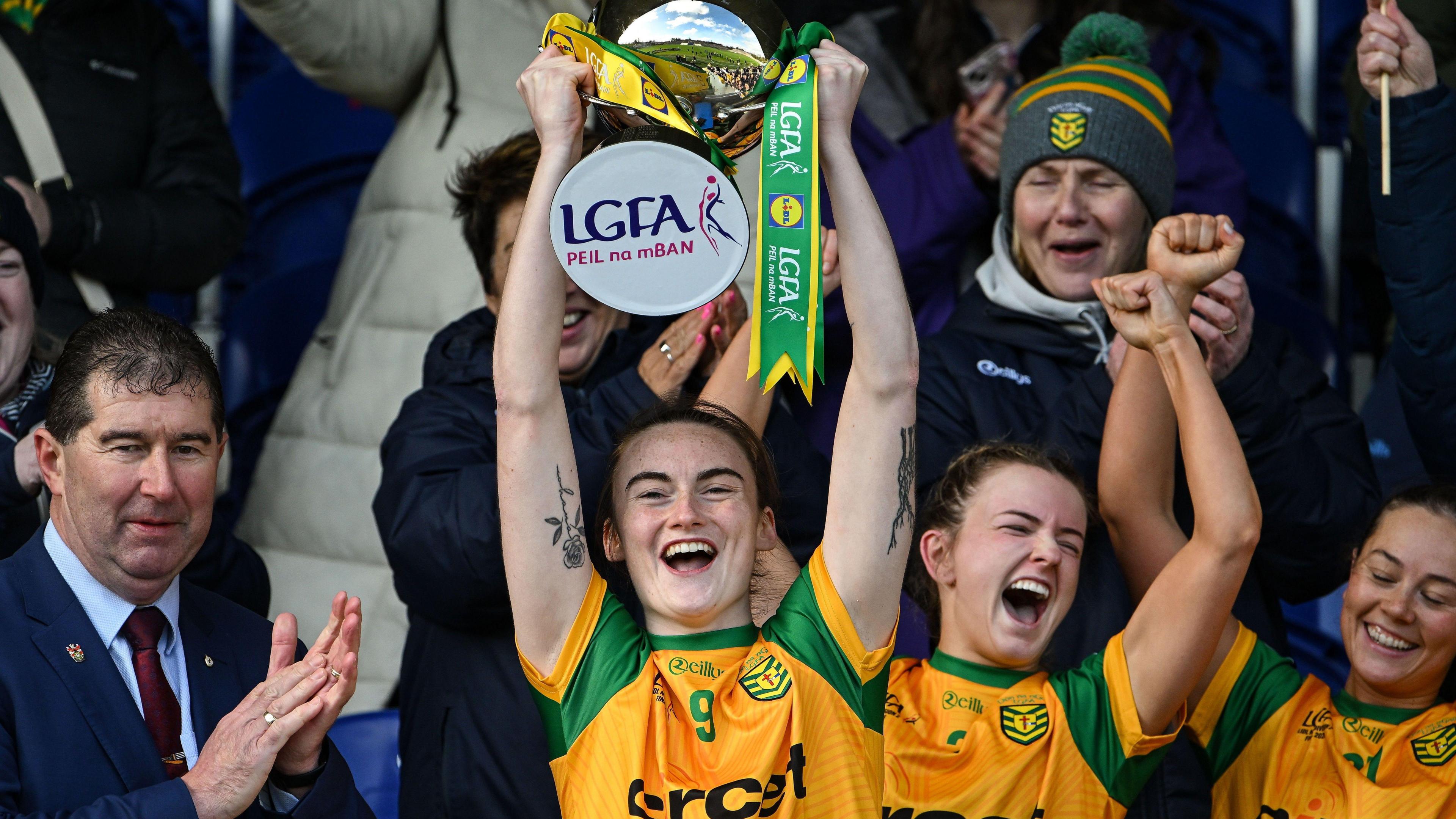 Donegal players celebrate
