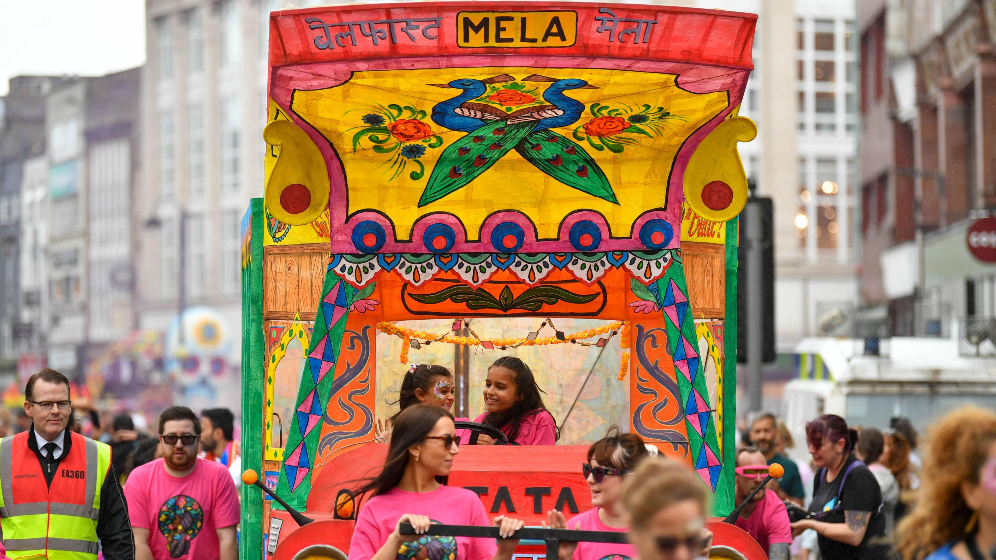 A parade in Belfast, part of the Mela Festival.