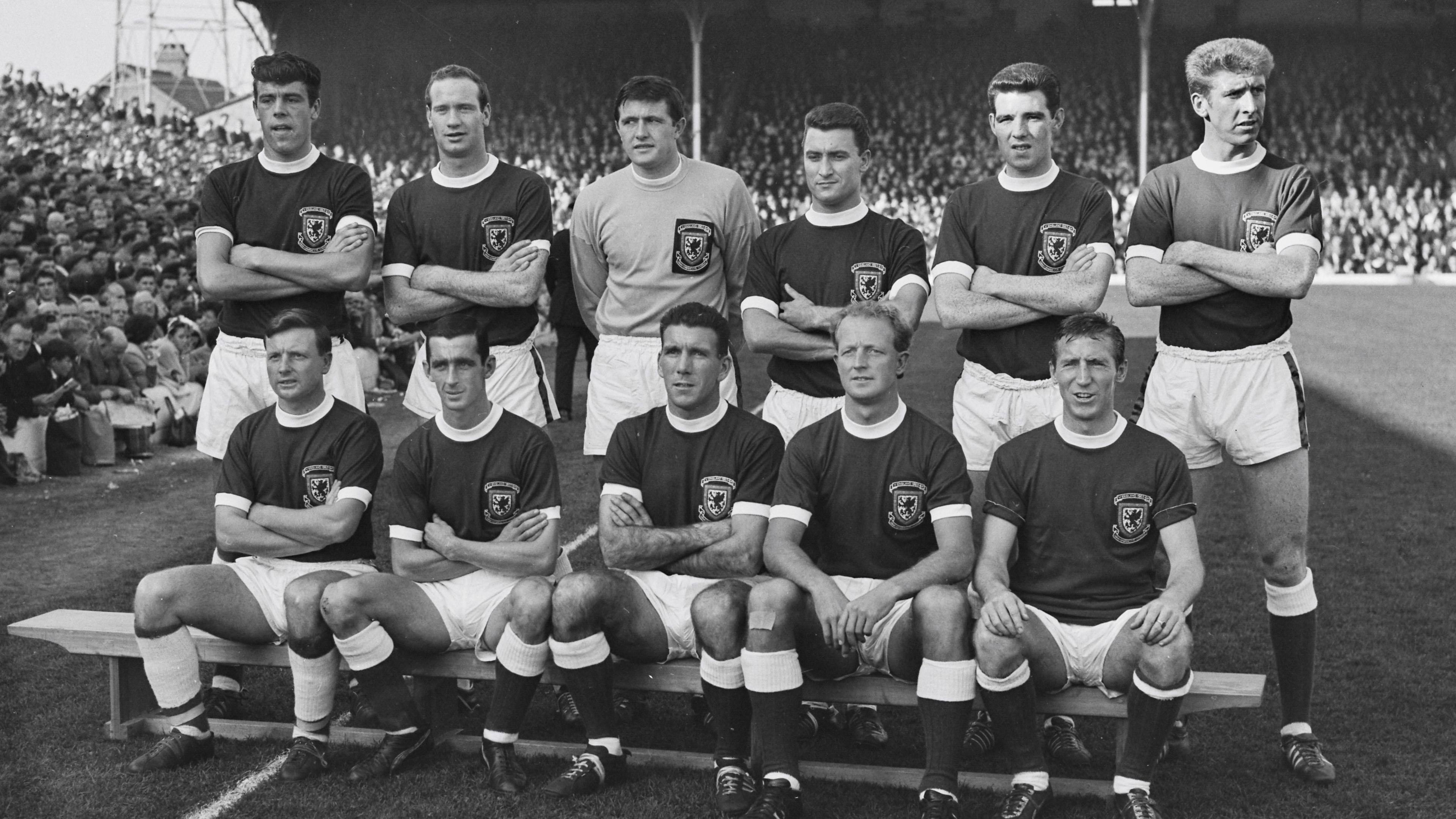 Tim Cymru ar gyfer gem yn erbyn Lloegr yn 1964