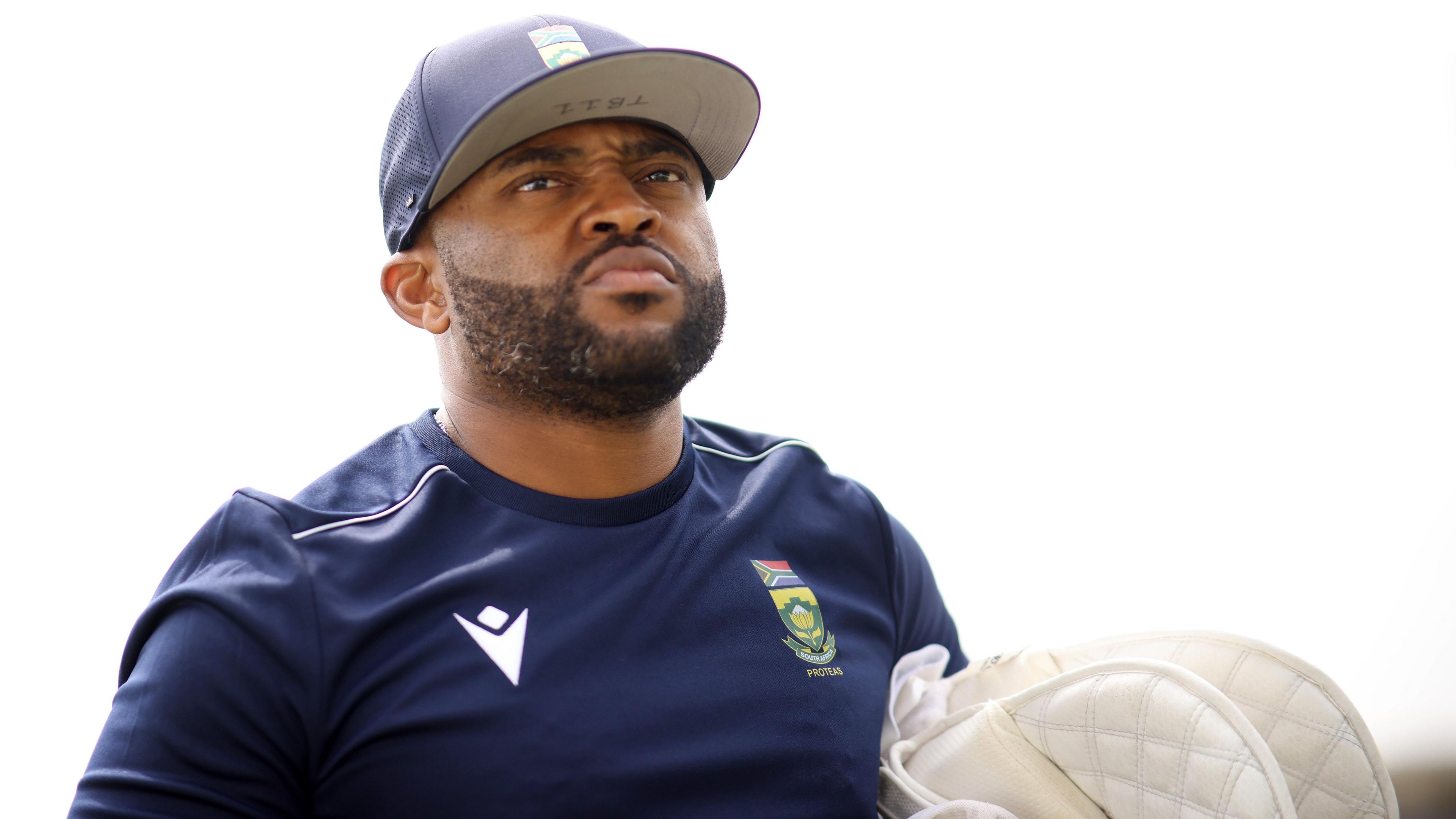 South Africa captain Temba Bavuma during a nets session at Lord's