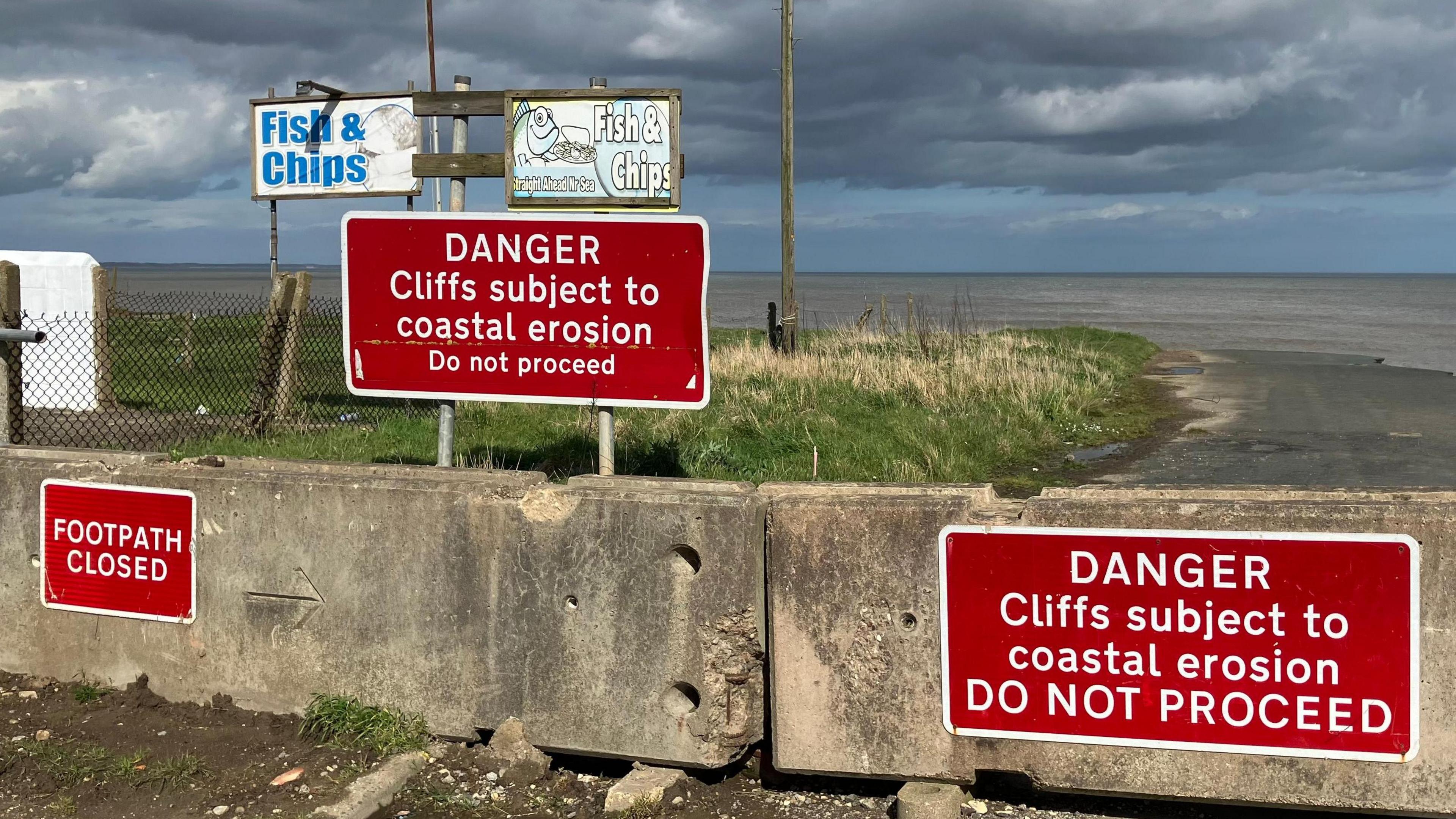 The new costal path will avoid areas of cliff collapse like this one in Skipsea